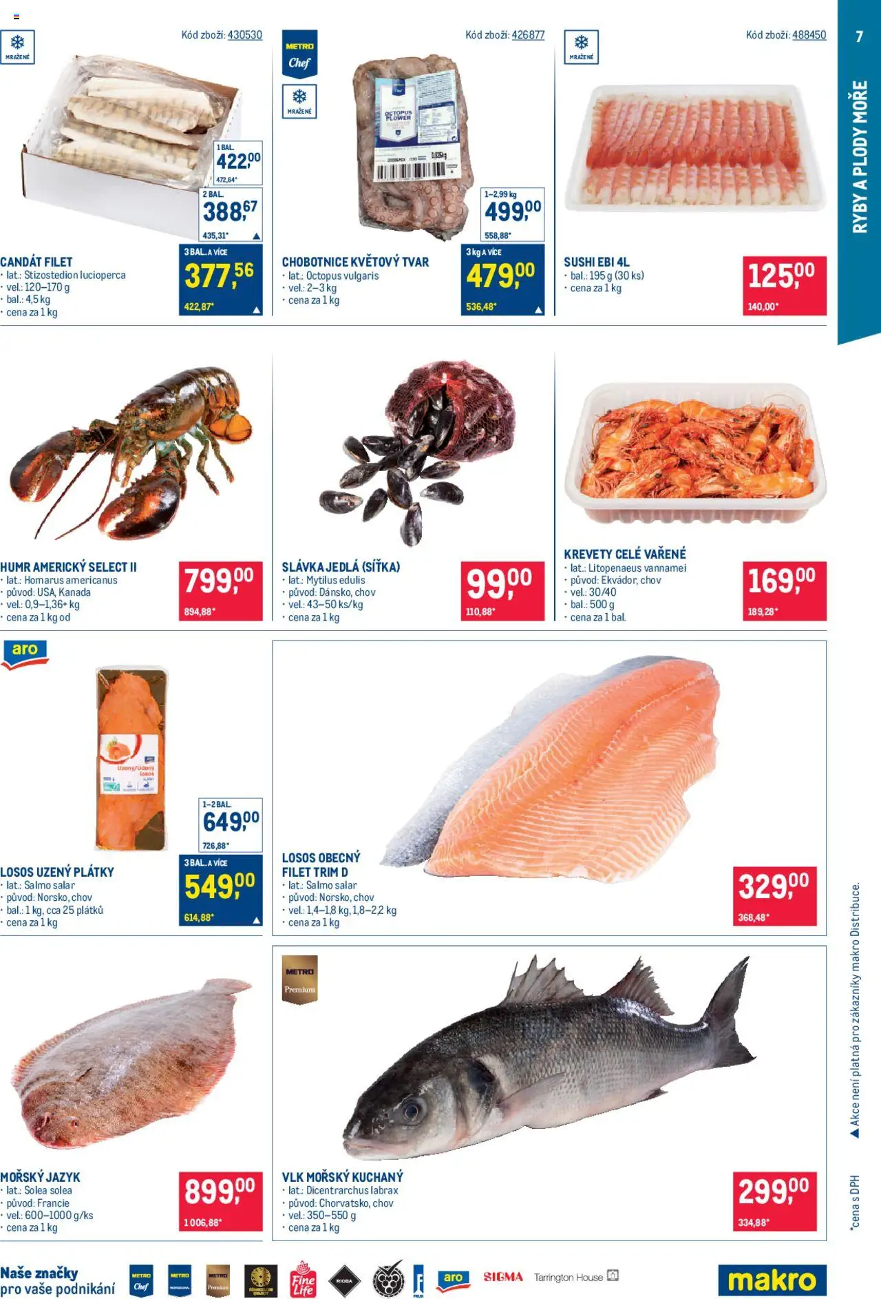 Makro leták - Gastronomie od 04.06.2025 | Strana: 7 | Produkty: Chobotnice, Sushi, Filet, Krevety