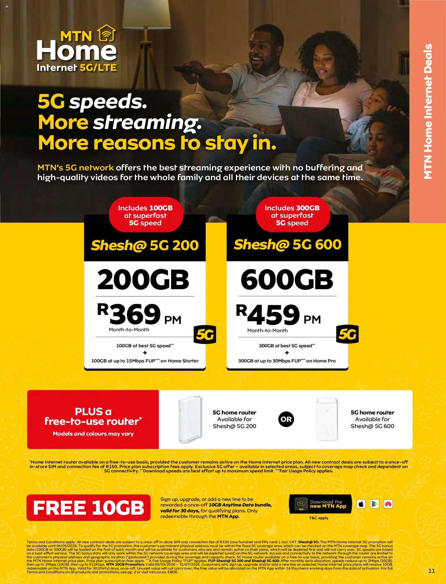 New MTN catalogue – valid from 07.04.2026 | Page: 11 | Products: Data, Sim, Router