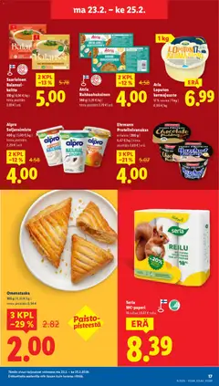 Lidl-mainoslehti voimassa 19.02.2026 alkaen | Sivu: 23 | Tuotteet: Keitto, Kermajuusto, Proteiinivanukas
