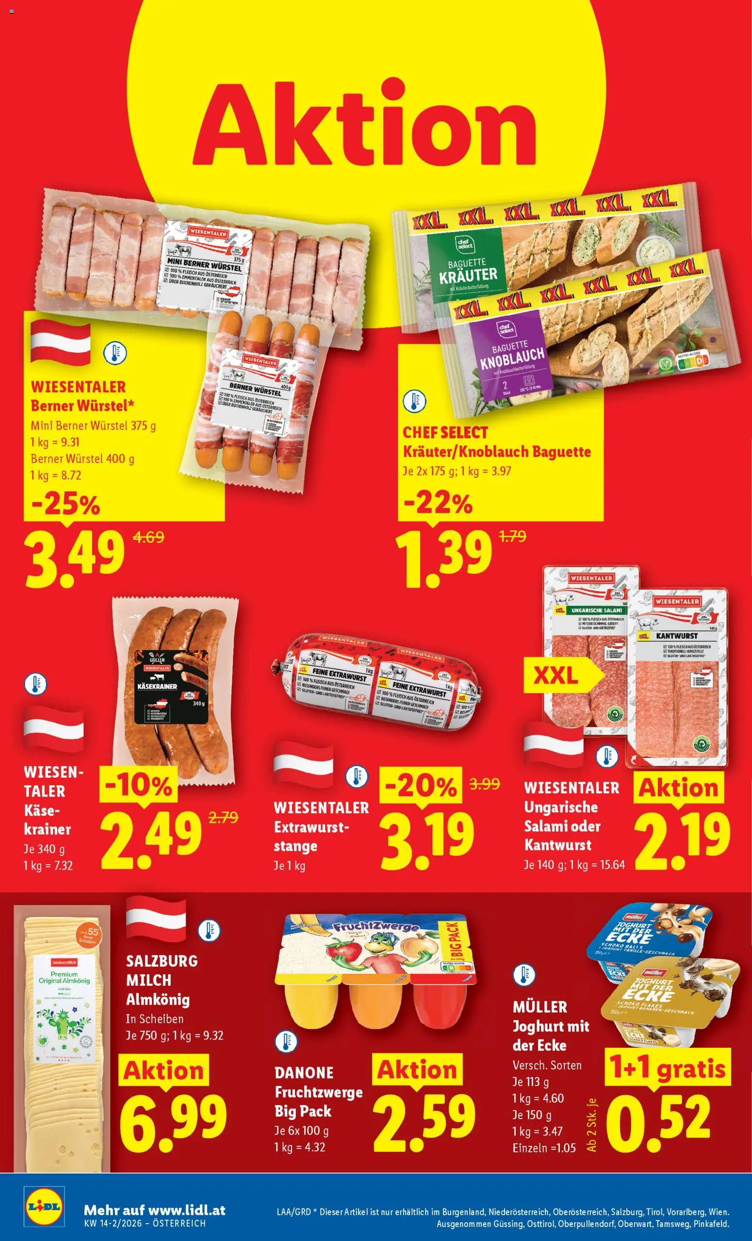 Lidl Flugblatt - Altenmarkt im Pongau, St. Johann im Pongau, Zell am See gültig ab 02.04.2026 | Seite: 16 | Produkte: Knoblauch, Milch, Joghurt, Salami
