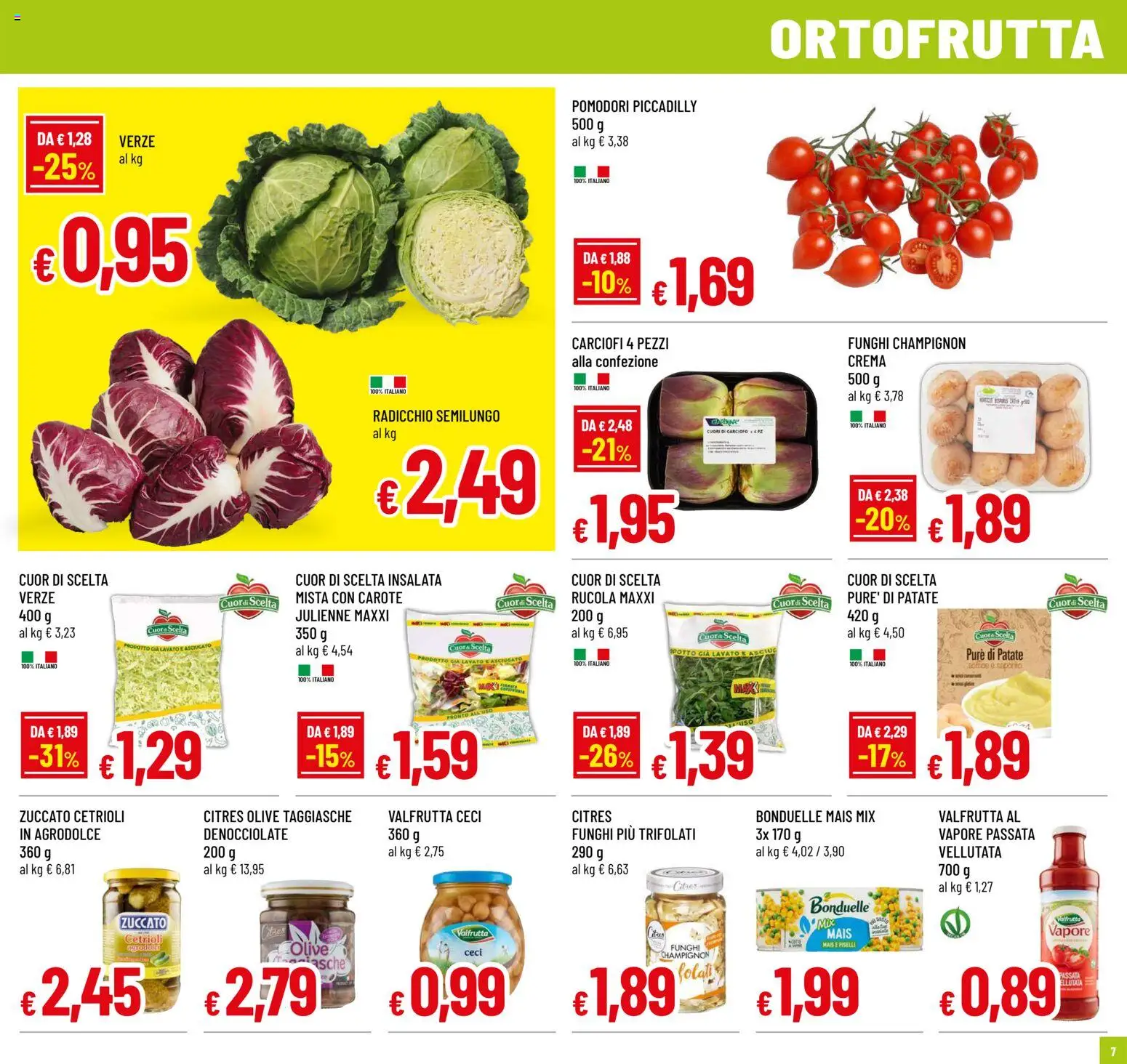 Volantino Galassia del 19.02.2026 | Pagina: 7 | Prodotti: Cetrioli, Ceci, Pomodori, Funghi