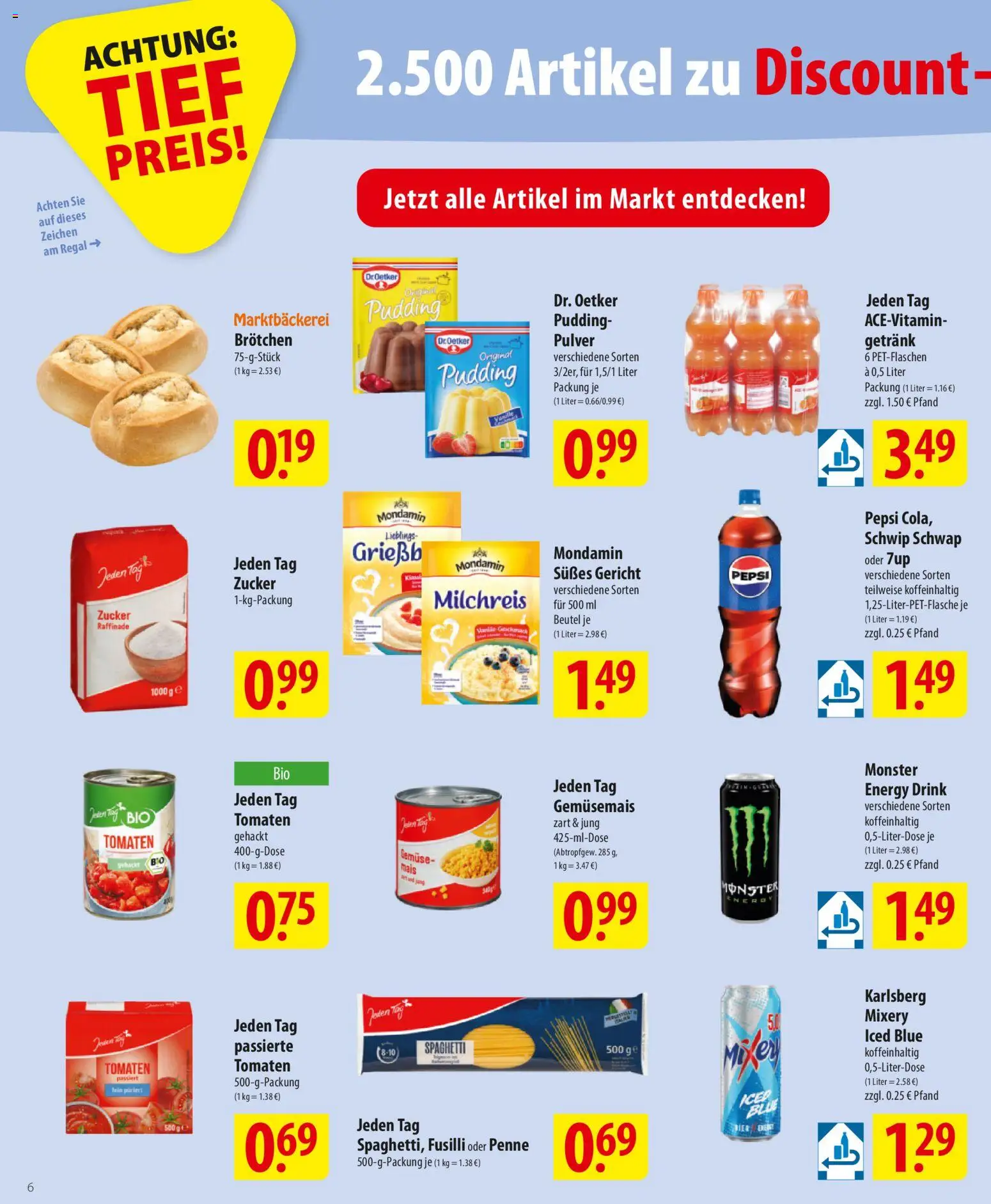 Famila Prospekt 	 – gültig ab 12.01.2026 | Seite: 6 | Produkte: Regal, Zucker, Pepsi, Mixery