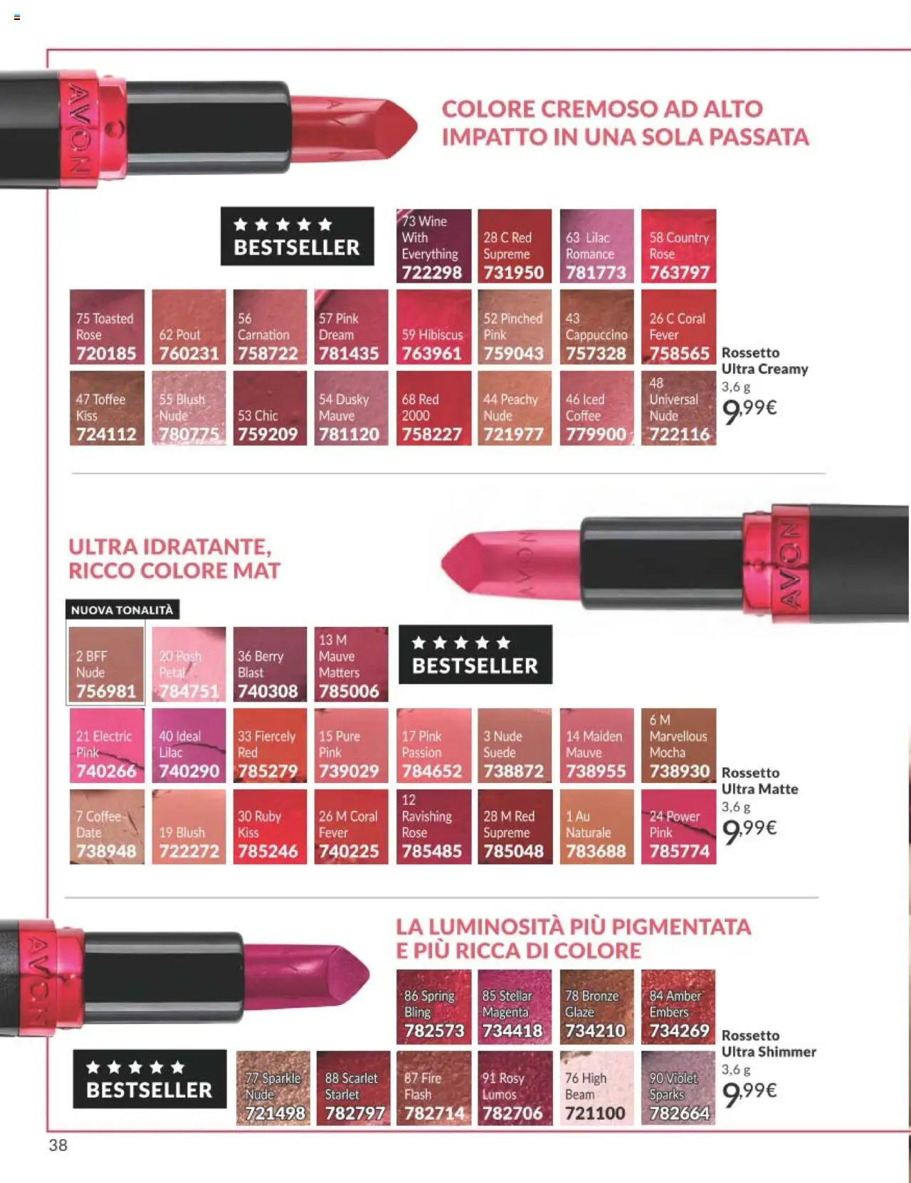 Volantino Avon del 01.10.2025 | Pagina: 38 | Prodotti: Rossetto, Blush