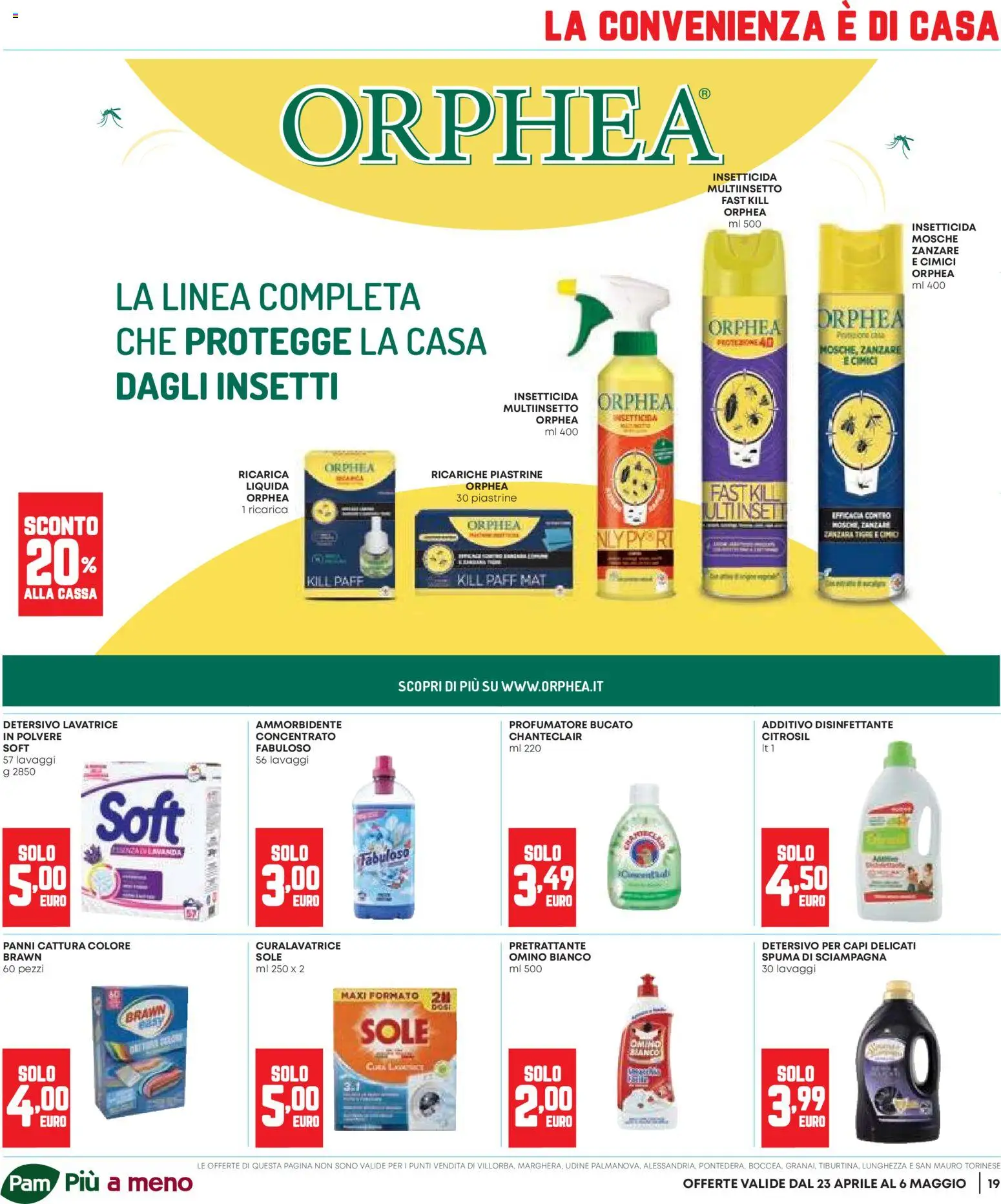 Volantino Panorama del 23.04.2026 | Pagina: 19 | Prodotti: Ammorbidente, Lavatrice, Insetticida