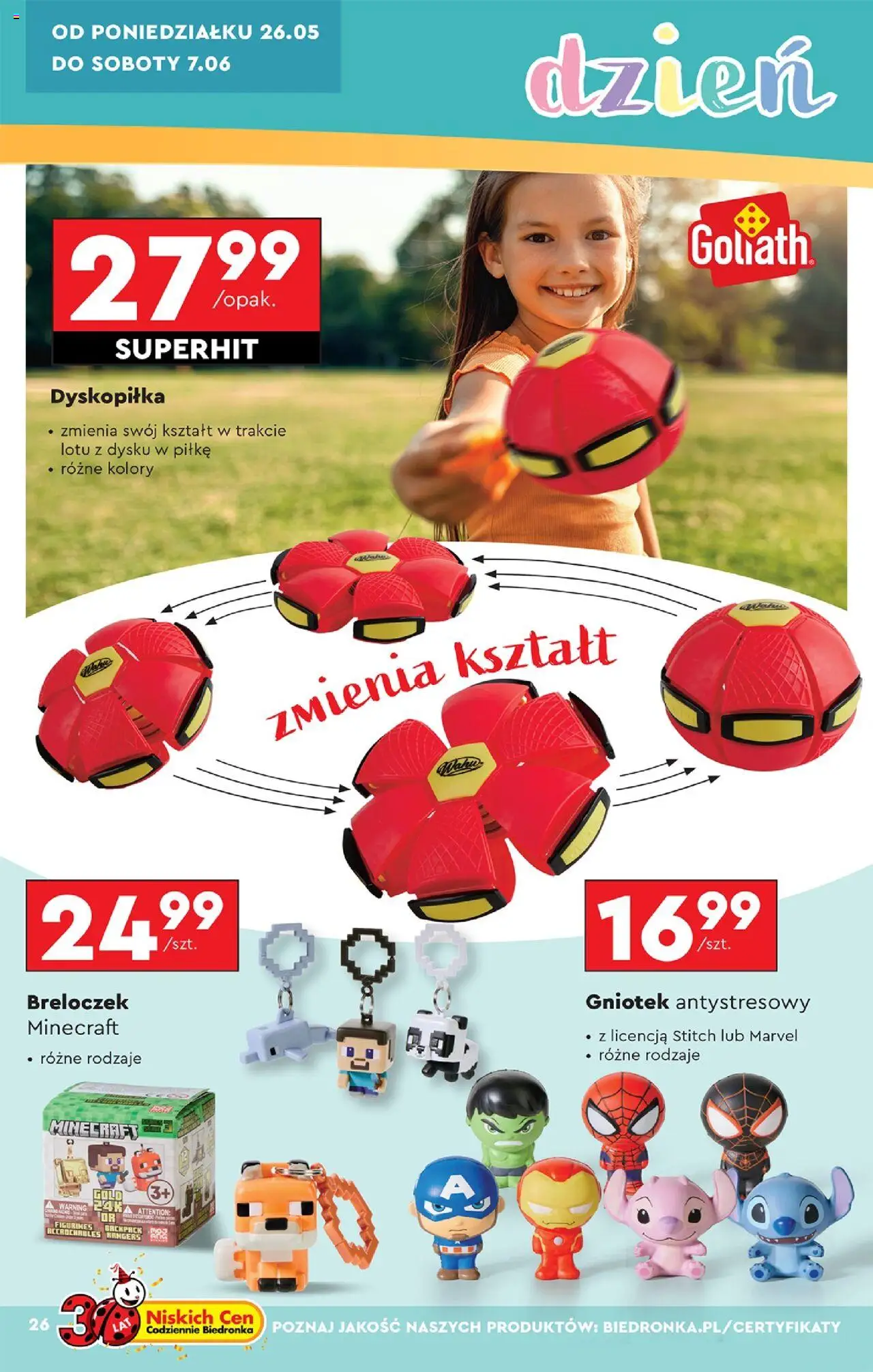 Biedronka gazetka - Okazje tygodnia od 24.05.2025 | Strona: 28 | Produkty: Buty, Klapki