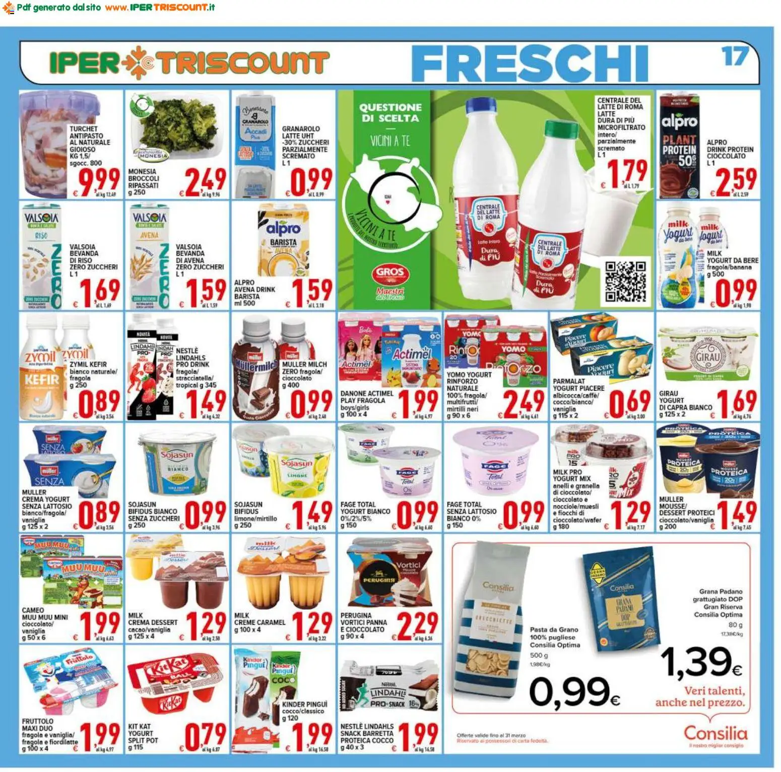 Volantino Ipertriscount del 17.03.2026 | Pagina: 17 | Prodotti: Crema, Mirtilli, Broccoli, Cocco