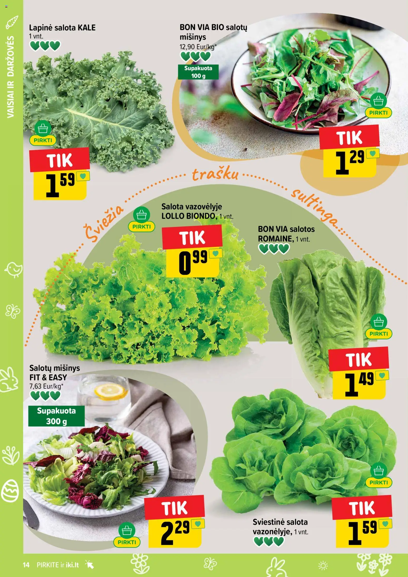 IKI akcijos nuo 23.03.2026 | Puslapis: 14 | Prekių: Salotos, Salota