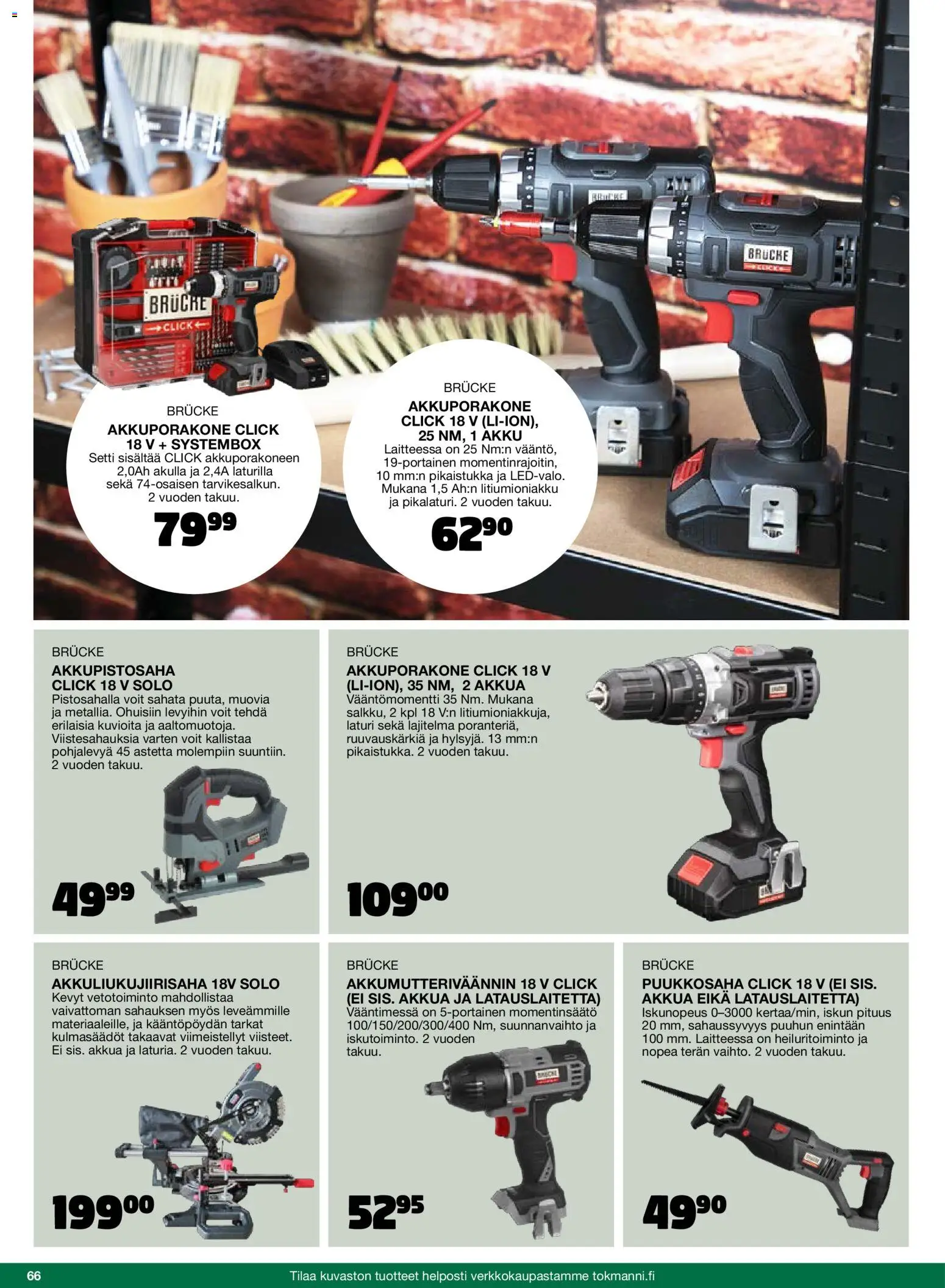 Tokmanni - 2025 Työkalukuvasto – voimassa 01.11.2025 alkaen | Sivu: 66 | Tuotteet: Akku, Laturi
