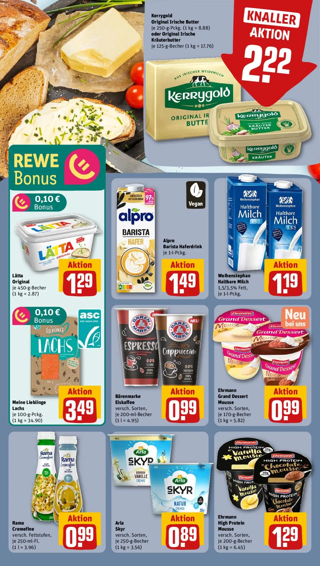 Rewe Prospekt 	 - gültig ab dem 16.06.2025 | Seite: 13 | Produkte: Rama cremefine, Kräuterbutter, Lätta, Bourbon