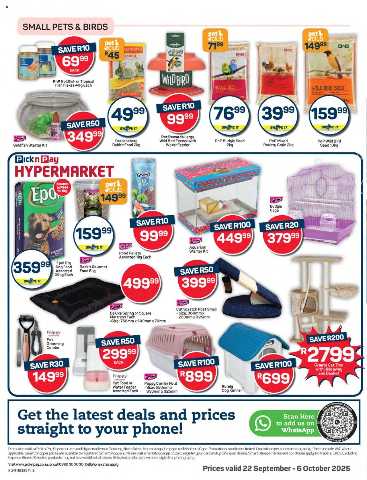 New Pick n Pay catalogue – valid from 22.09.2025 | Page: 8 | Products: Pet food, Phone, Fish, Beef