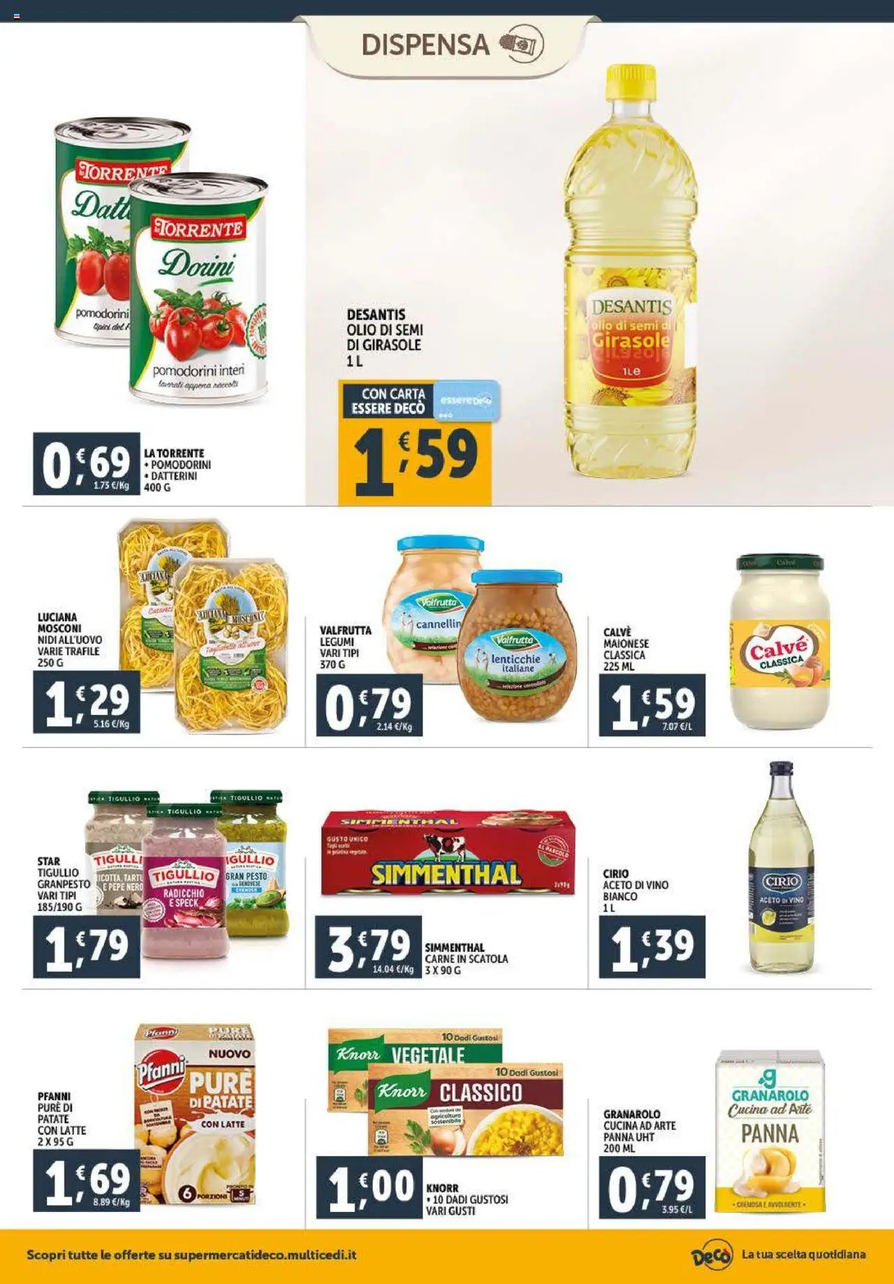 Volantino Decò del 23.09.2025 | Pagina: 12 | Prodotti: Speck, Pomodorini, Maionese, Scatola