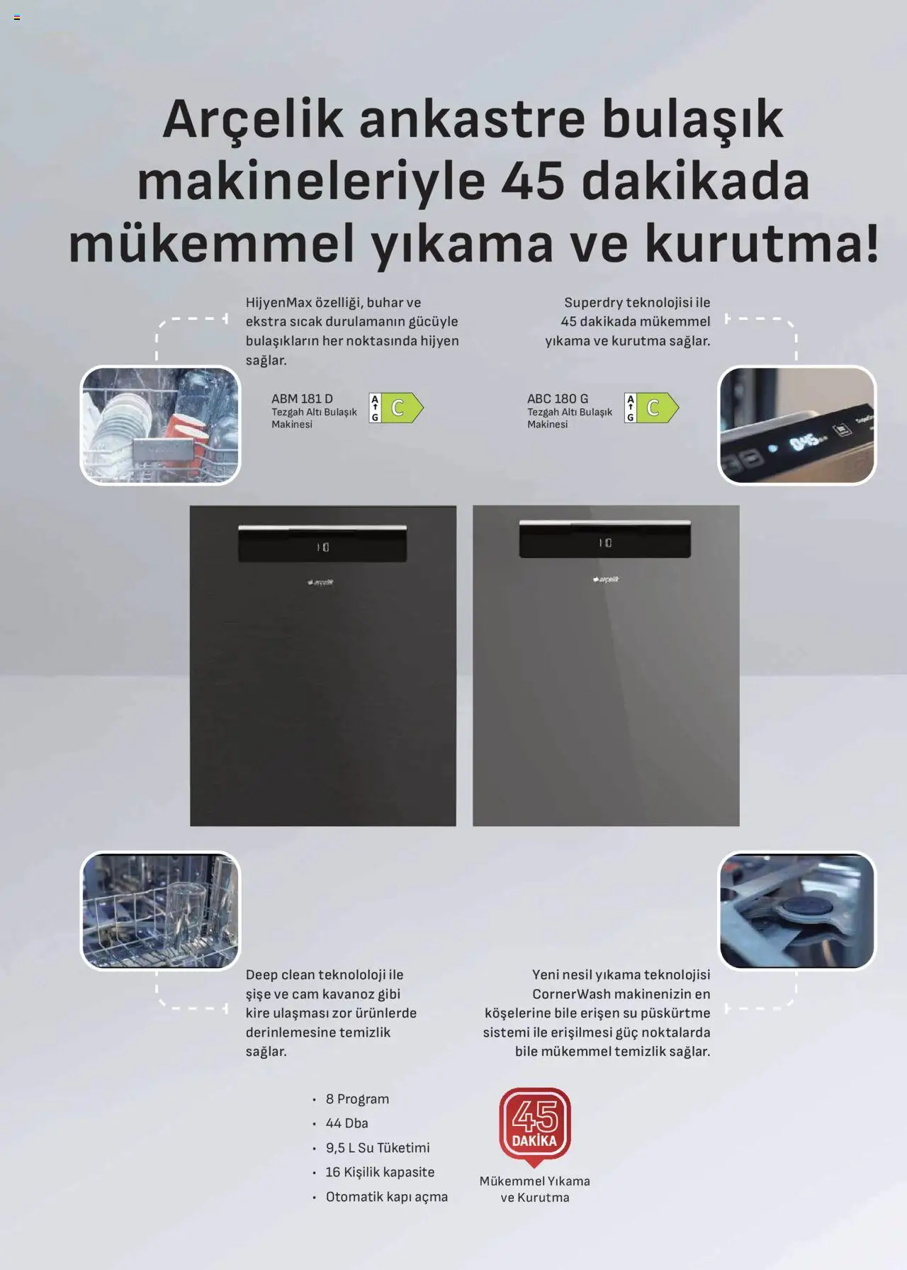 Arçelik Katalog - 01.10.2025 tarihinden itibaren geçerlidir | Sayfa: 31 | Ürünler: Su, Bulaşık makinesi