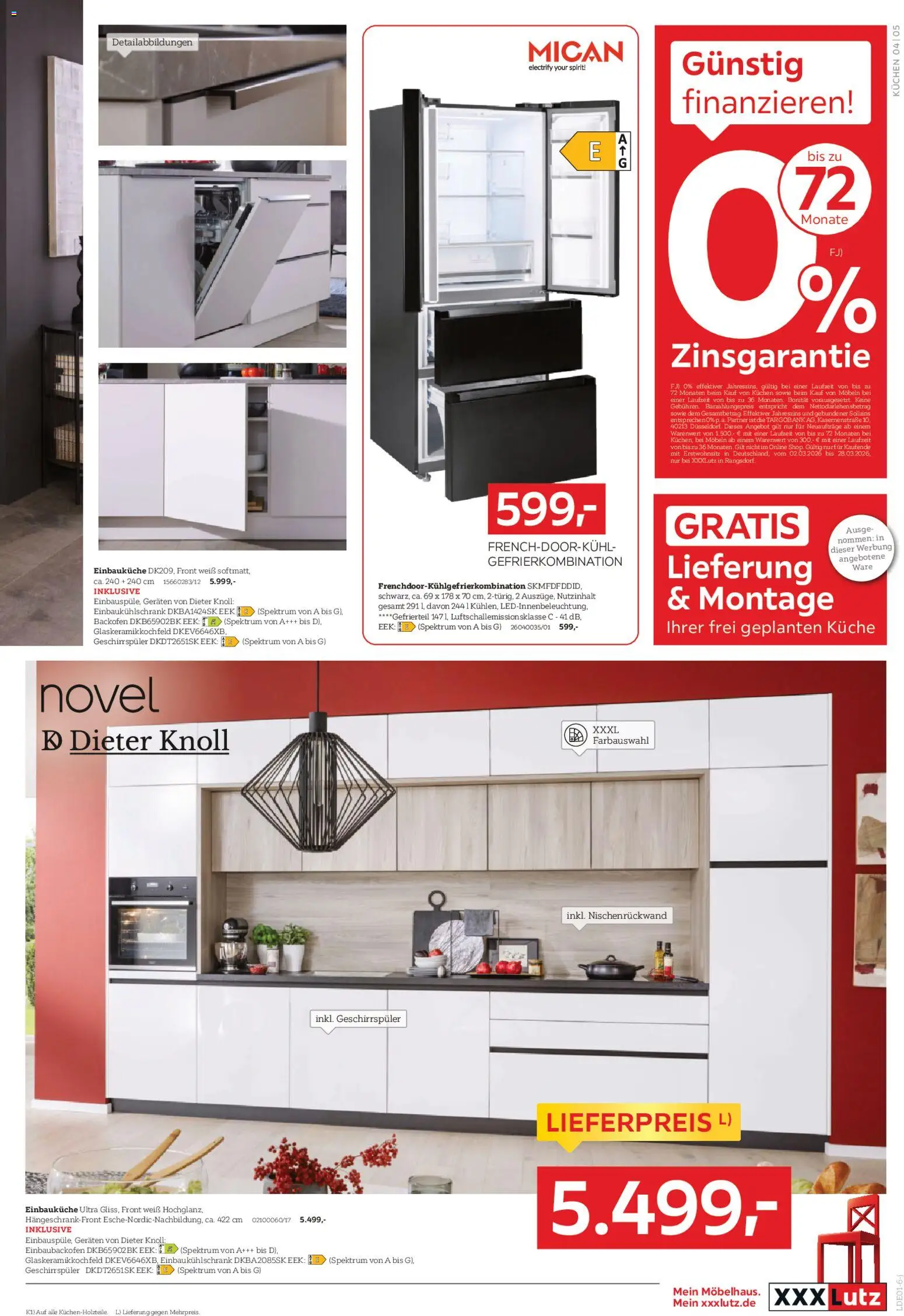 XXXL Lutz Neueröffnungsangebote Rangsdorf – gültig ab 01.03.2026 | Seite: 5 | Produkte: Geschirrspüler, Küche, Backofen, Kuchen