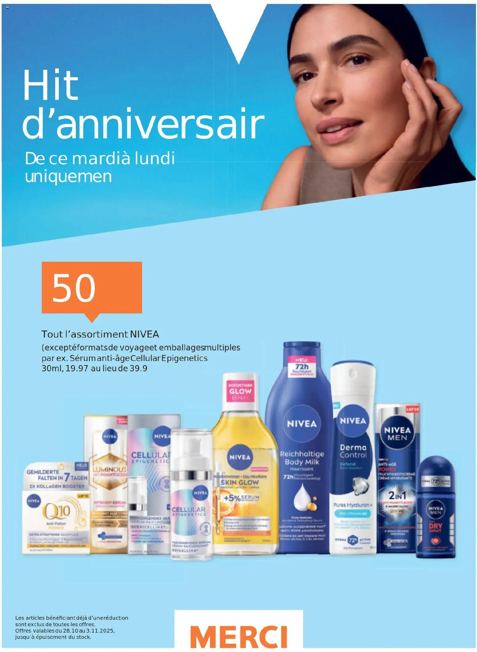 Migros Magazin FR – gültig ab 27.10.2025 | Seite: 42 | Produkte: Serum, Deodorant, Body Milk, Creme
