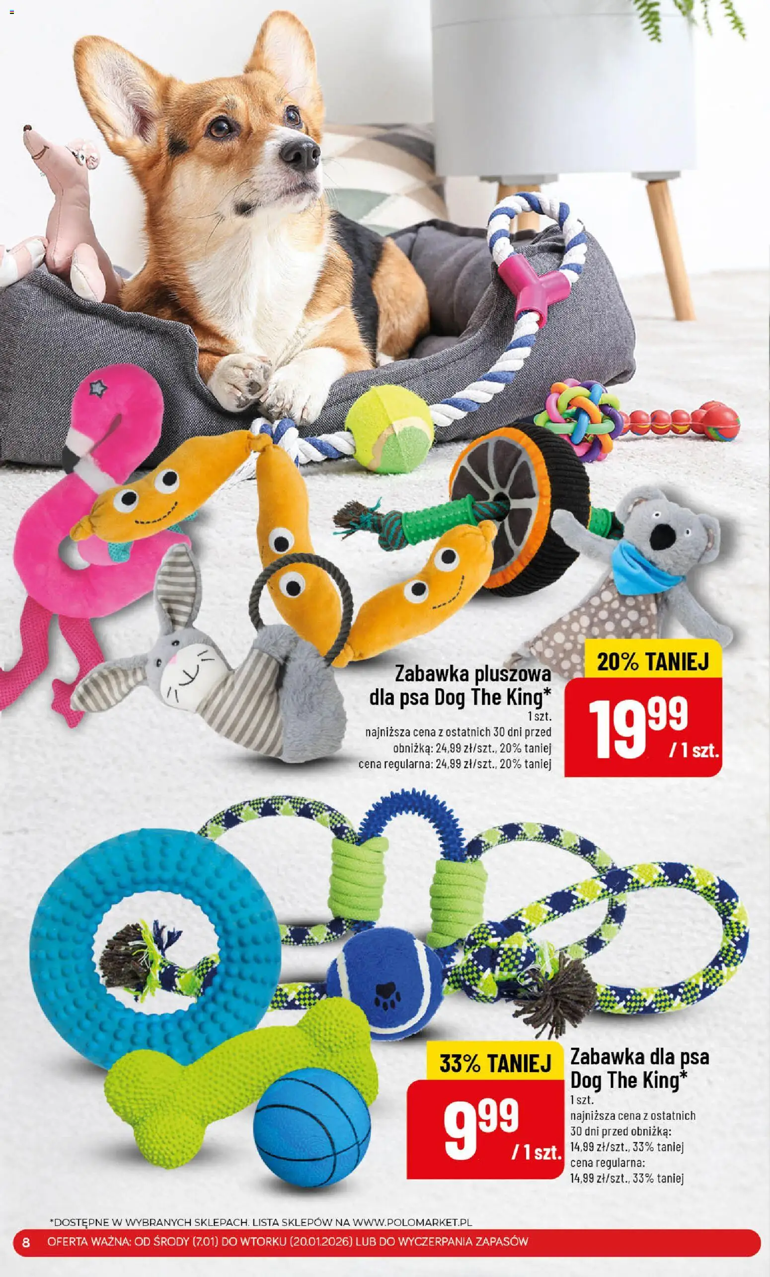 POLOmarket Gazetka - Pet food od 07.01.2026 | Strona: 8 | Produkty: Zabawka dla psa