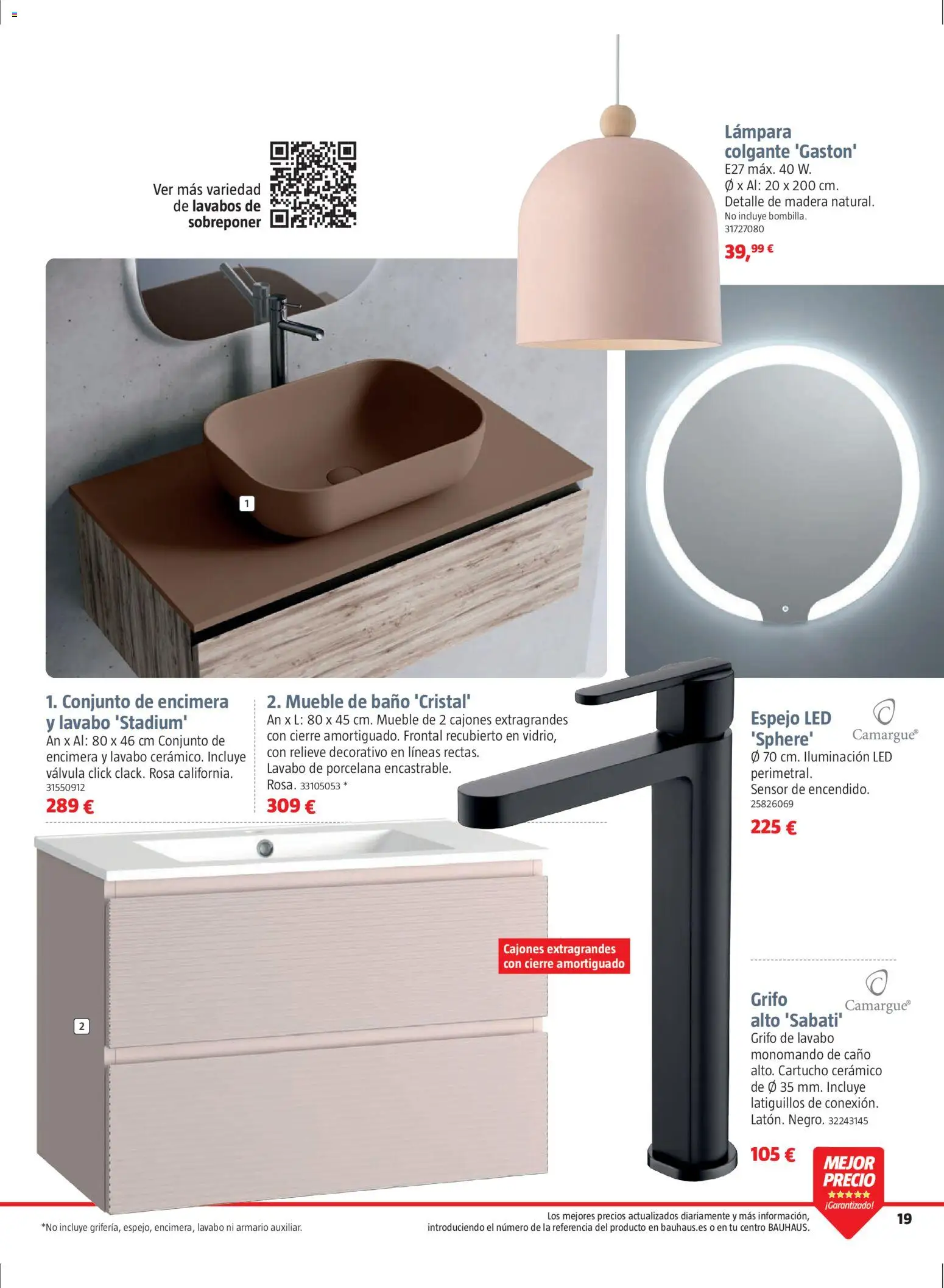 Bauhaus folleto Renueva │ válido desde el 02.03.2026 | Página: 19 | Productos: Lavabo, Baño, Espejo, Lámpara