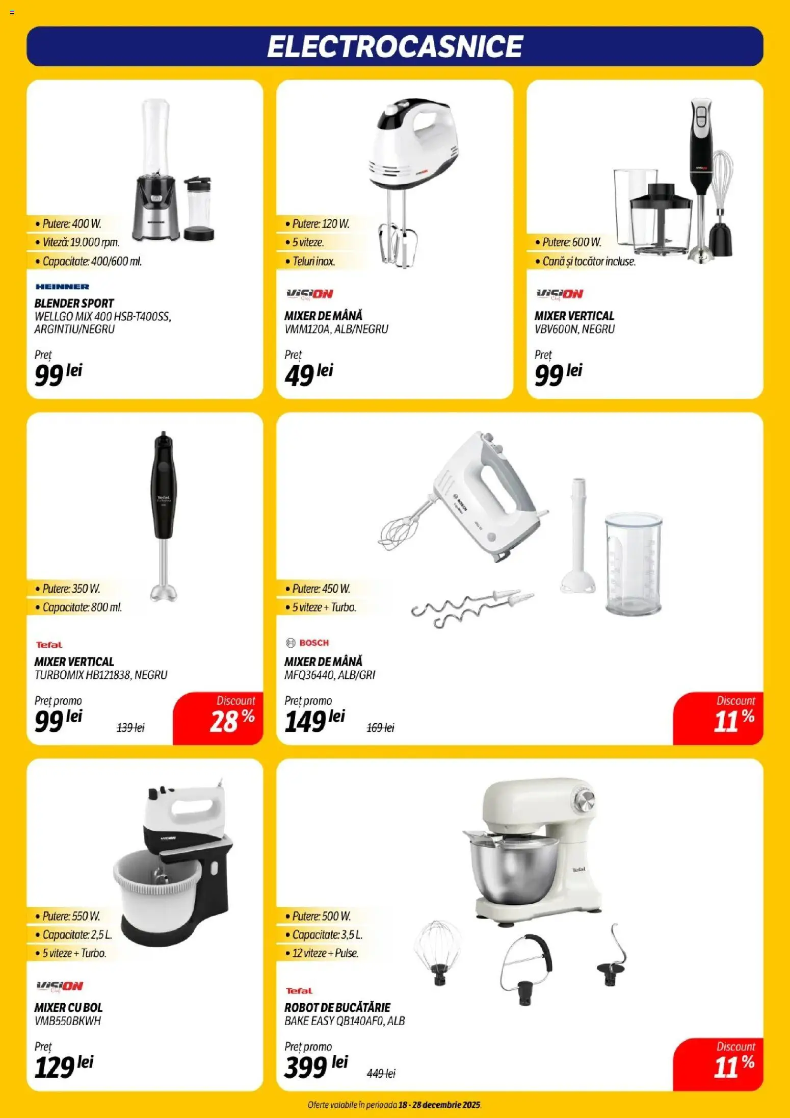 Noul catalog Flanco – valabil de la 18.12.2025 | Pagină: 19 | Produse: Mixer, Bol, Bucătărie, Tocător