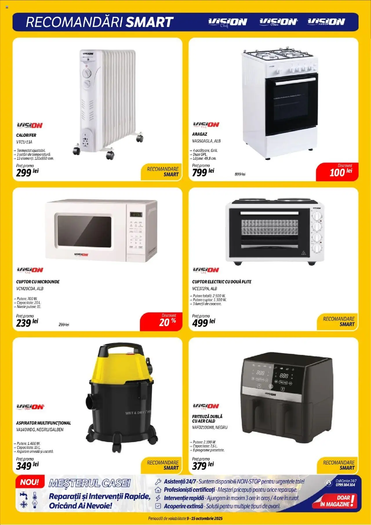Noul catalog Flanco – valabil de la 09.10.2025 | Pagină: 23 | Produse: Cuptor, Cuptor Cu Microunde, Aspirator, Calorifer