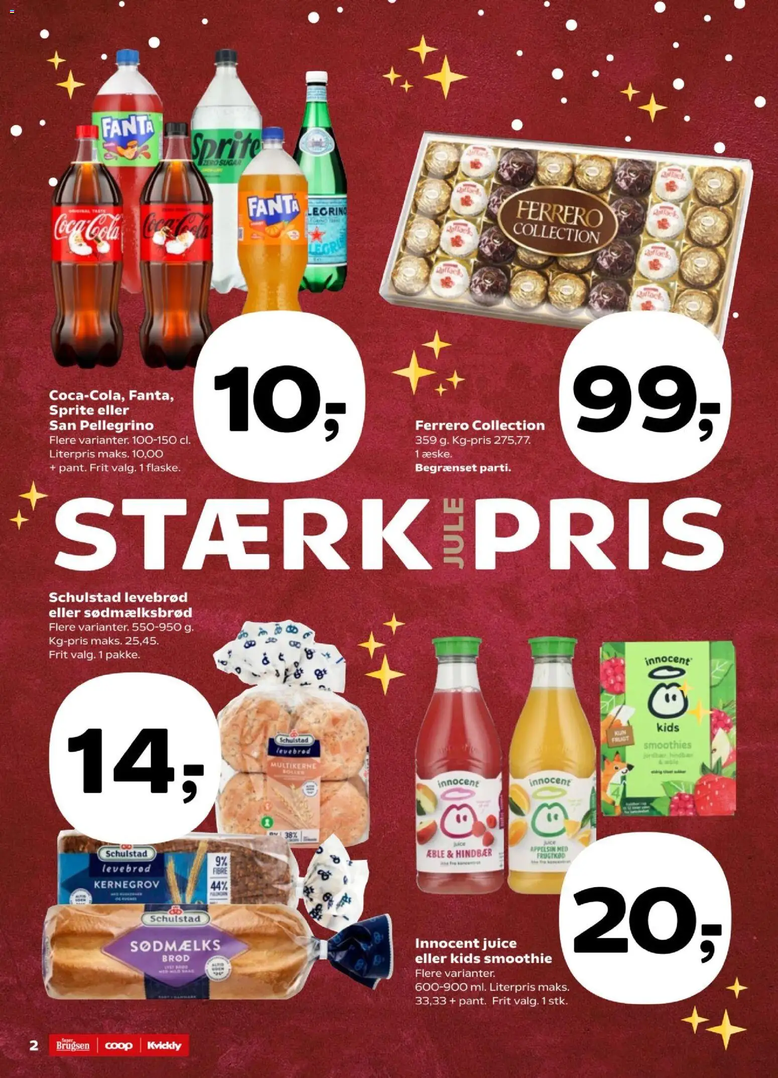 Kvickly tilbudsavis – gyldig fra 05.12.2025 | Side: 2 | Produkter: Brød, Juice, Coca Cola, Fanta