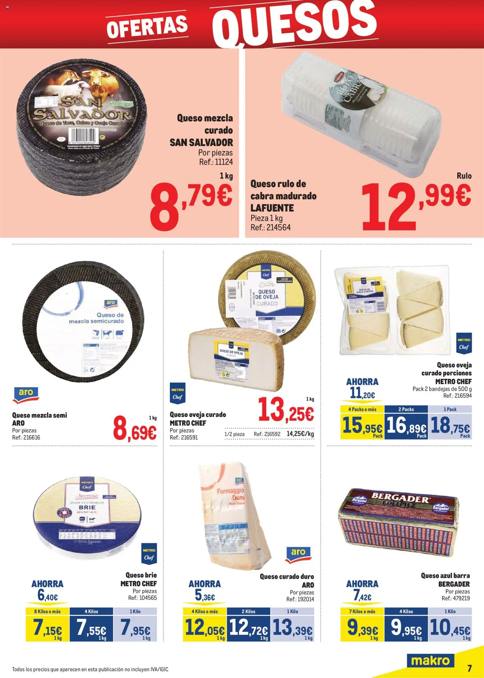 Makro - Precios Centro │ válido desde el 06.01.2026 | Página: 7 | Productos: Queso de oveja, Queso
