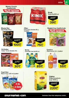 28.10.2025 tarihinden itibaren geçerli olan Onur Market kataloğu önizlemesi | Sayfa: 5