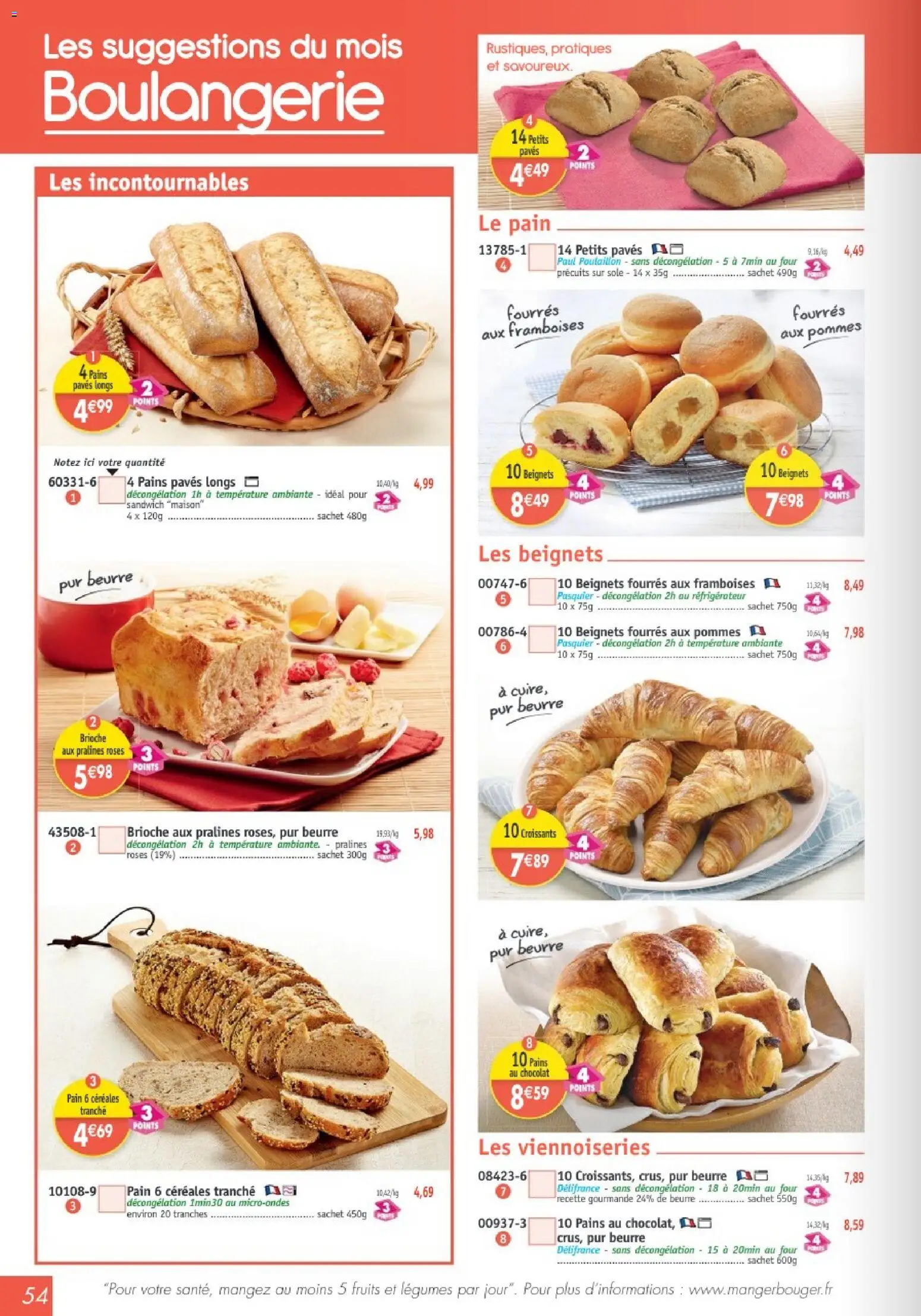 {H1} | Page: 54 | Produits: Four, Sandwich, Beurre, Céréales