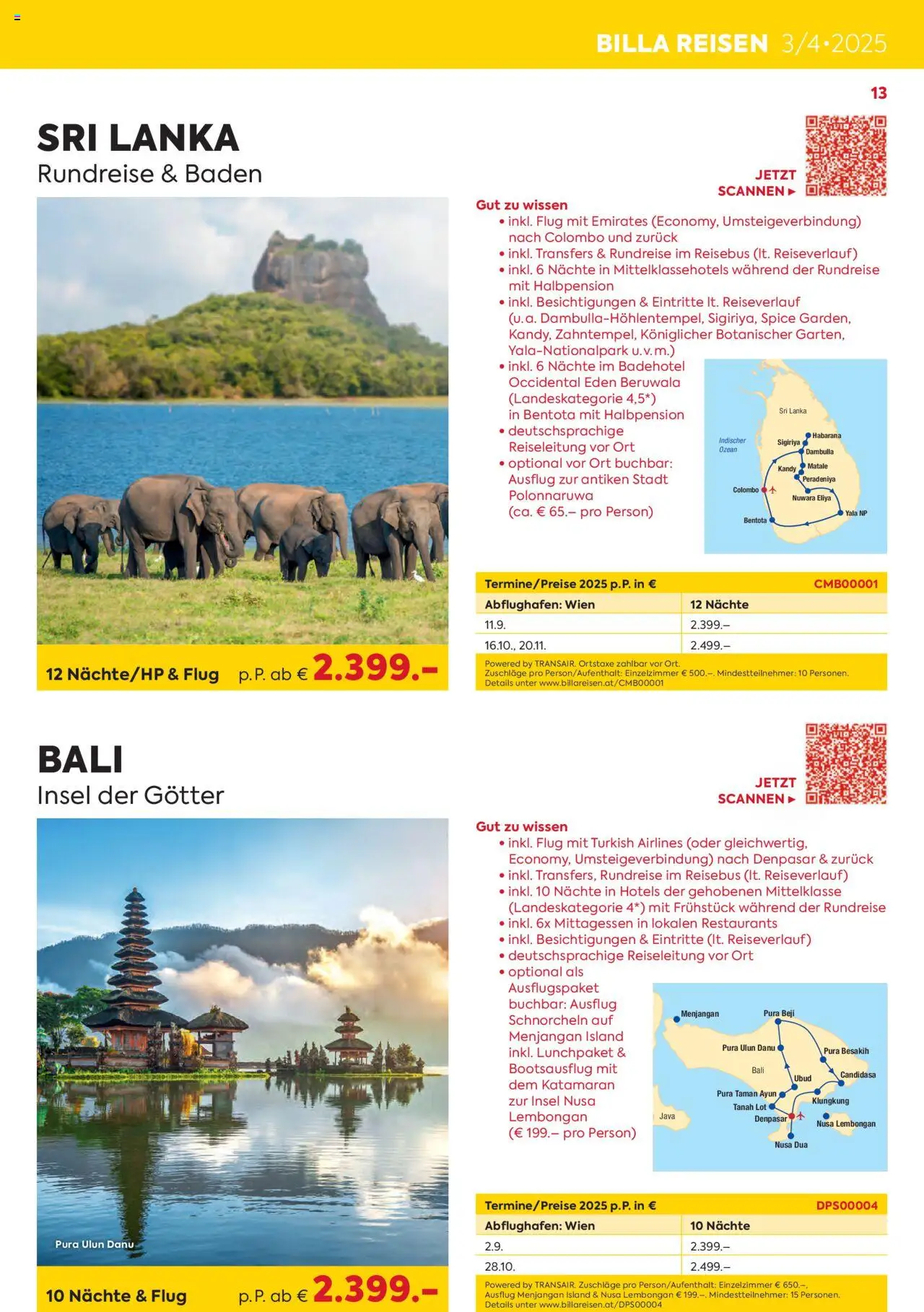 Billa Kreuzfahrten Rundreisen Erlebnisreisenb3/4 2025 gültig ab 03.06.2025 | Seite: 13