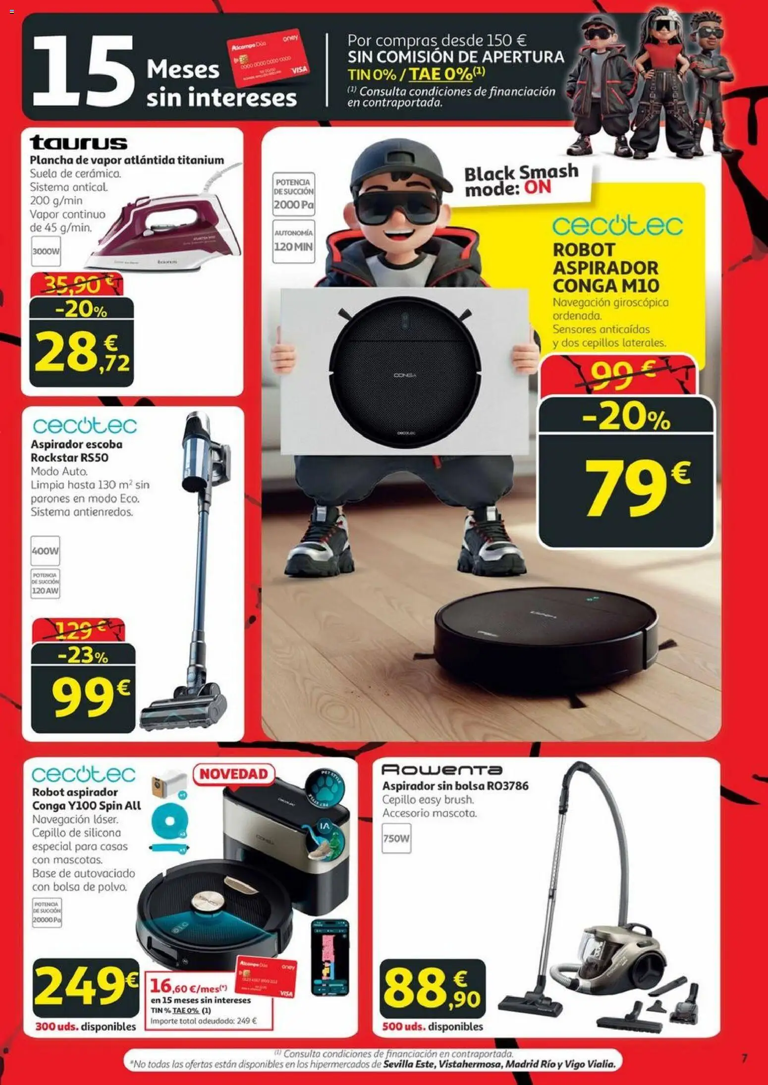 Alcampo - Black Friday │ válido desde el 06.11.2025 | Página: 7 | Productos: Cepillo, Bolsa, Plancha, Aspirador