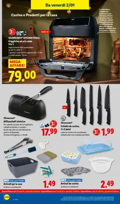 Anteprima del volantino SILVERCREST® KITCHEN TOOLS Friggitrice ad aria calda 9 in 1, Friggitrice ad aria calda 9 in 1. Impostazione della temperatura da 40 °C a 200 °C. Capienza: vano interno apparecchio: 12 litri cestello rotante: 1,9 litri valido a partire dal 29.12.2025 | Pagina: 48