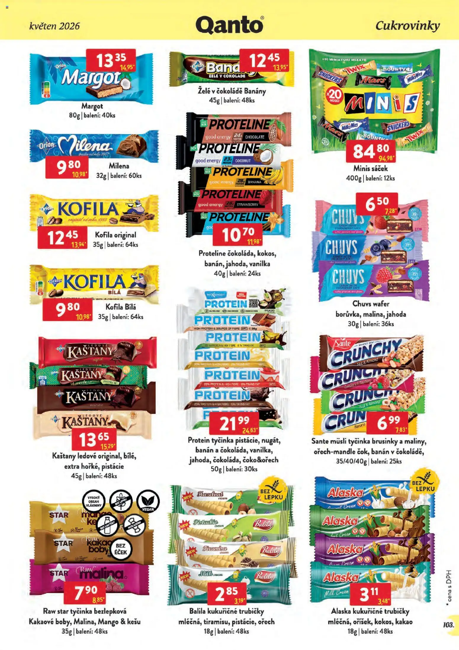 Astur & Qanto leták - Velkoobchod 05/2026 od 01.05.2026 | Strana: 103 | Produkty: Vegan, Kakao, Protein, Müsli tyčinka