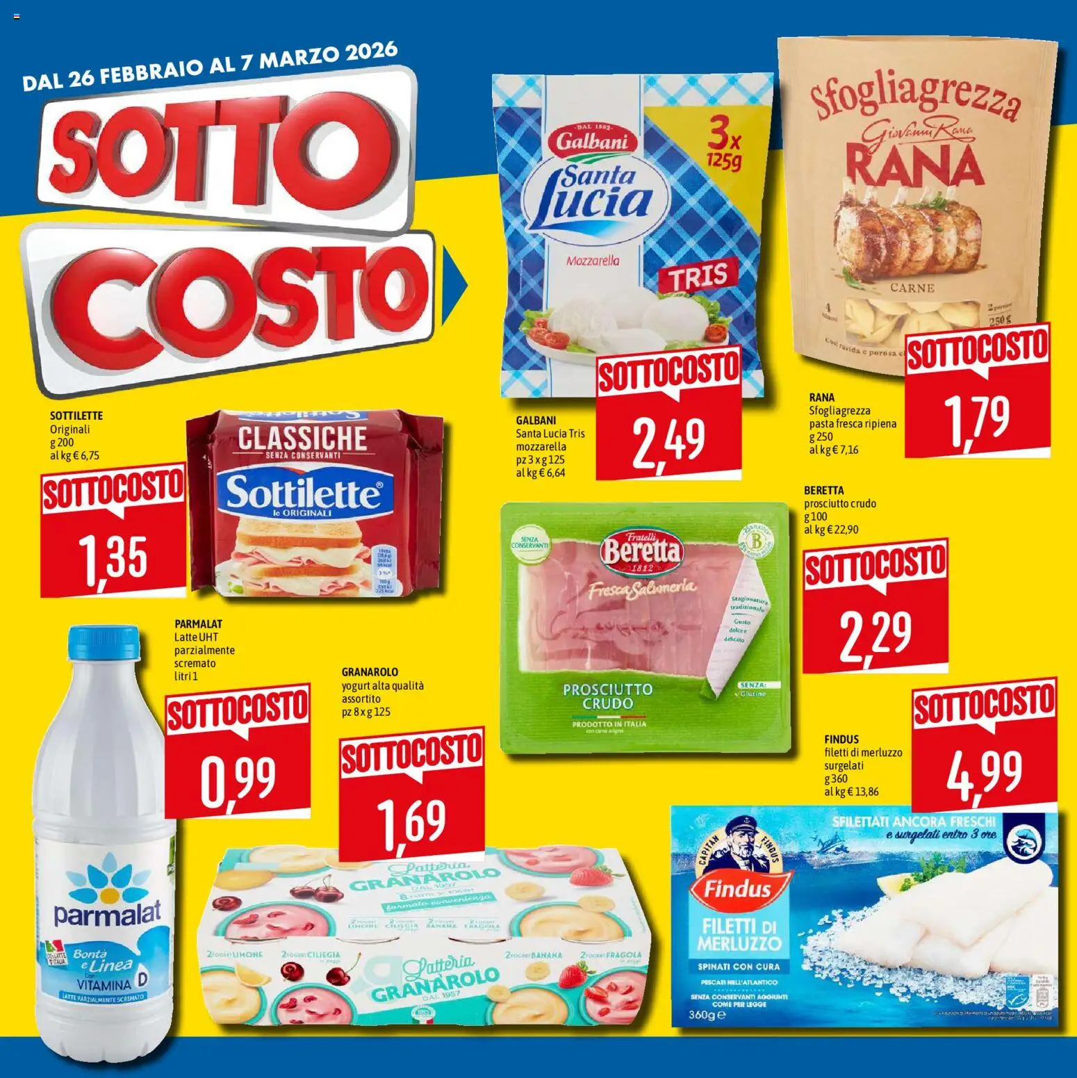 Volantino Emisfero del 26.02.2026 | Pagina: 8 | Prodotti: Prosciutto Crudo, Mozzarella, Latte, Prosciutto