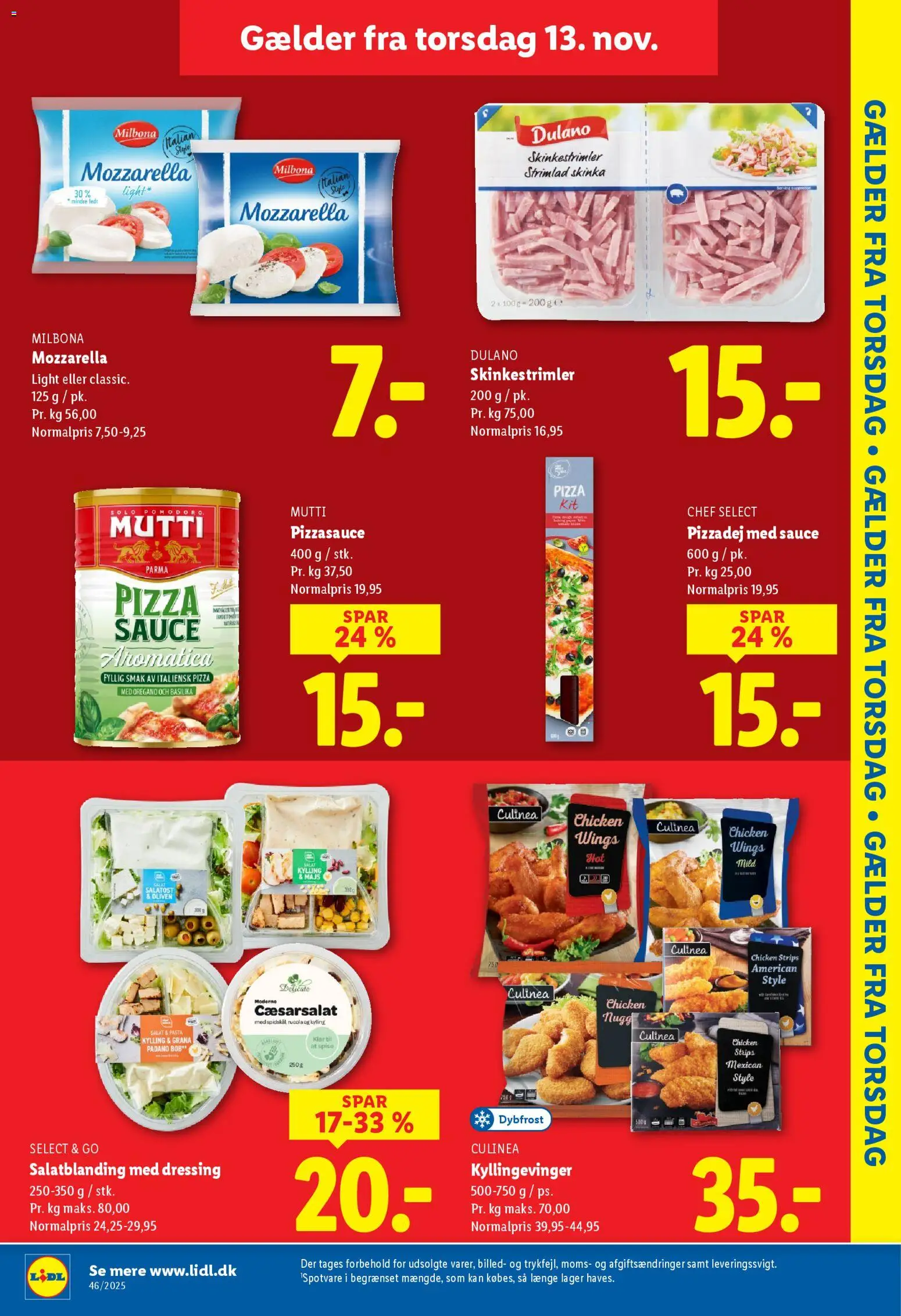 Lidl tilbudsavis – gyldig fra 09.11.2025 | Side: 3 | Produkter: Pizza, Pizzadej, Dressing, Søm