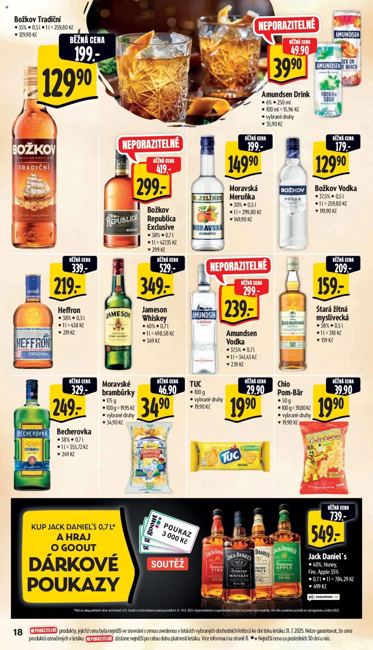 Albert leták - Supermarket od 06.08.2025 | Strana: 25 | Produkty: Apple, Jack Daniel’s, Lahve, Becherovka