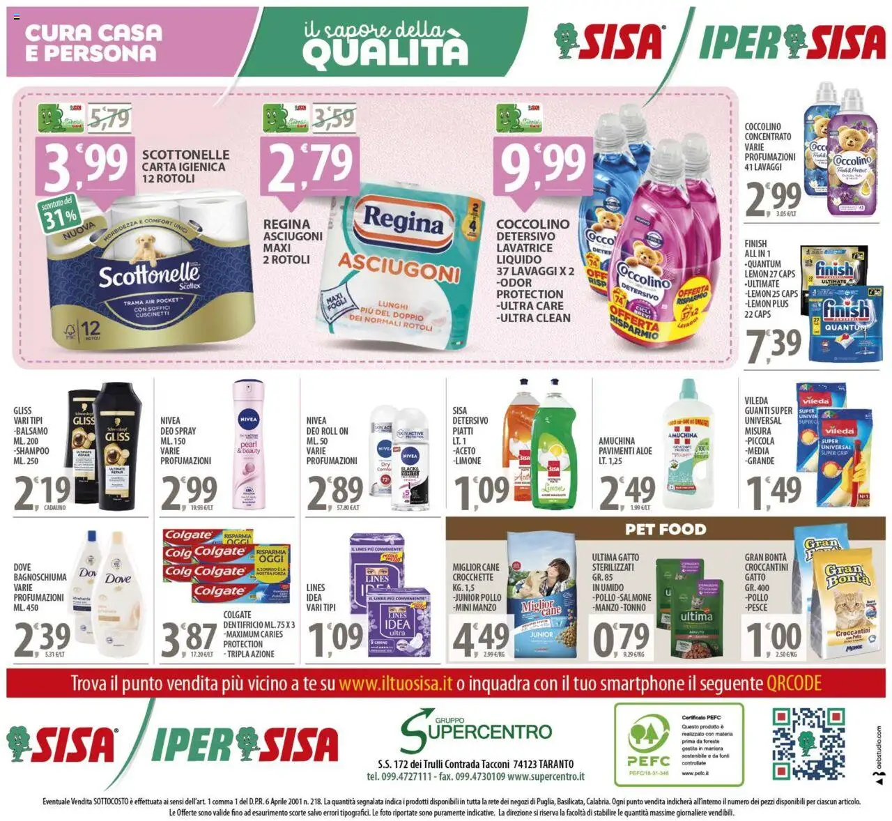 Volantino SISA del 23.09.2025 | Pagina: 16 | Prodotti: Balsamo, Pesce, Limone, Crocchette