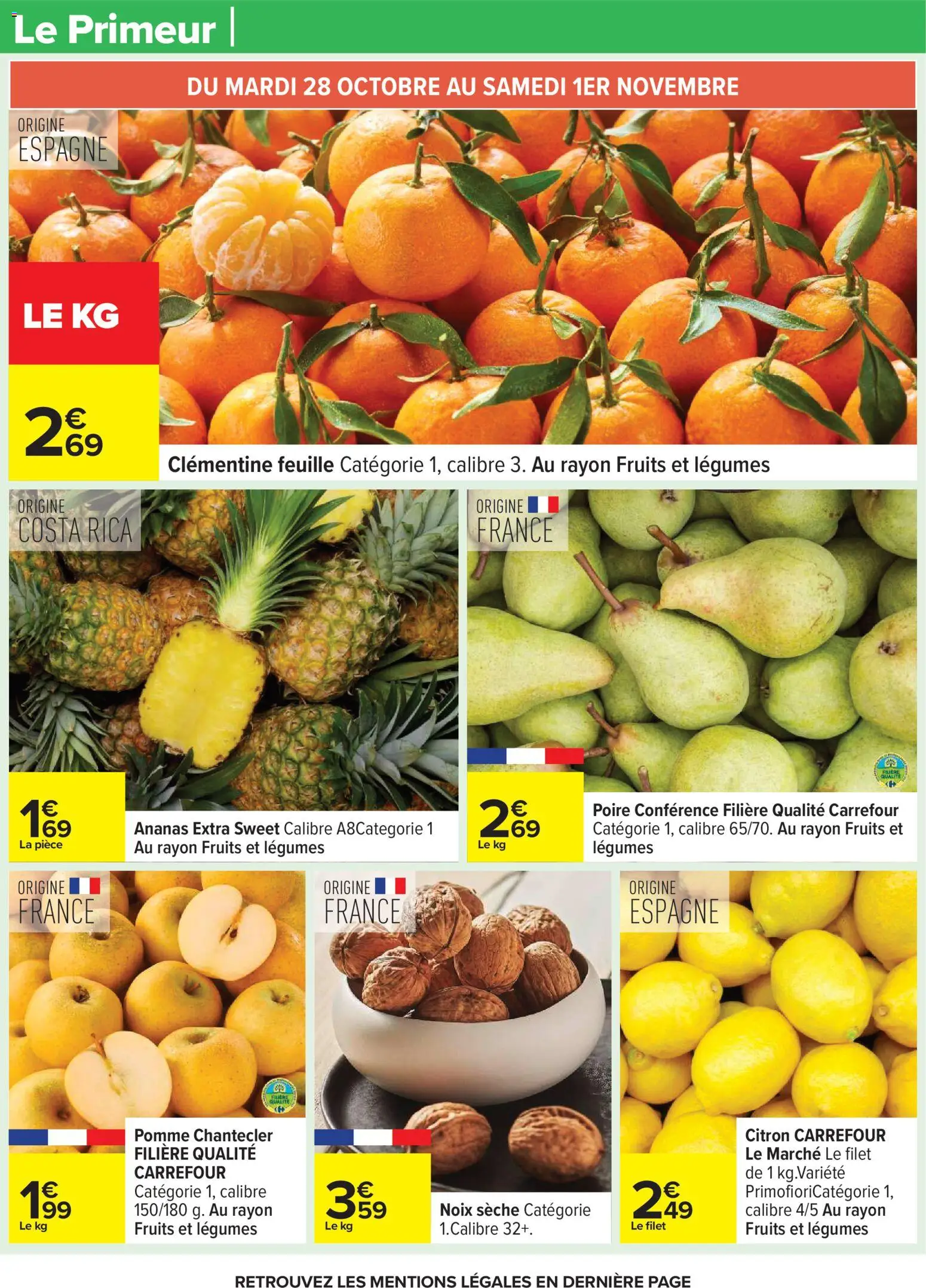 {H1} | Page: 23 | Produits: Citron, Clémentine, Ananas, Noix