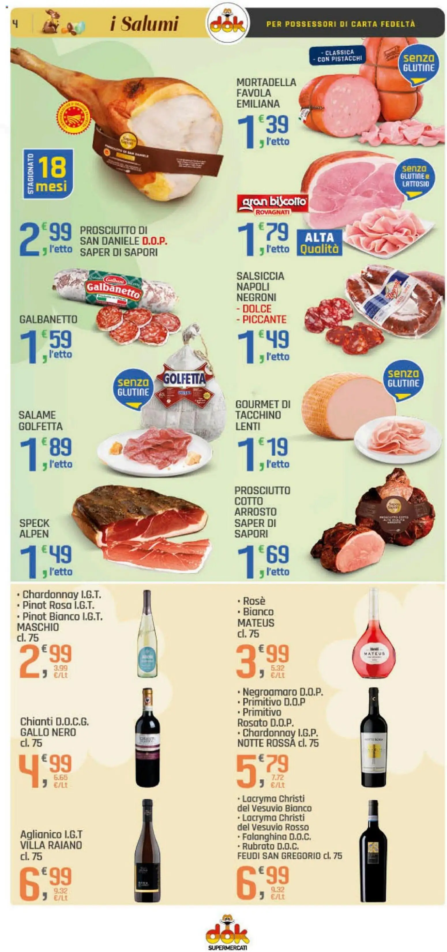 Volantino DOK del 26.03.2026 | Pagina: 4 | Prodotti: Speck, Arrosto, Prosciutto Cotto, Tacchino
