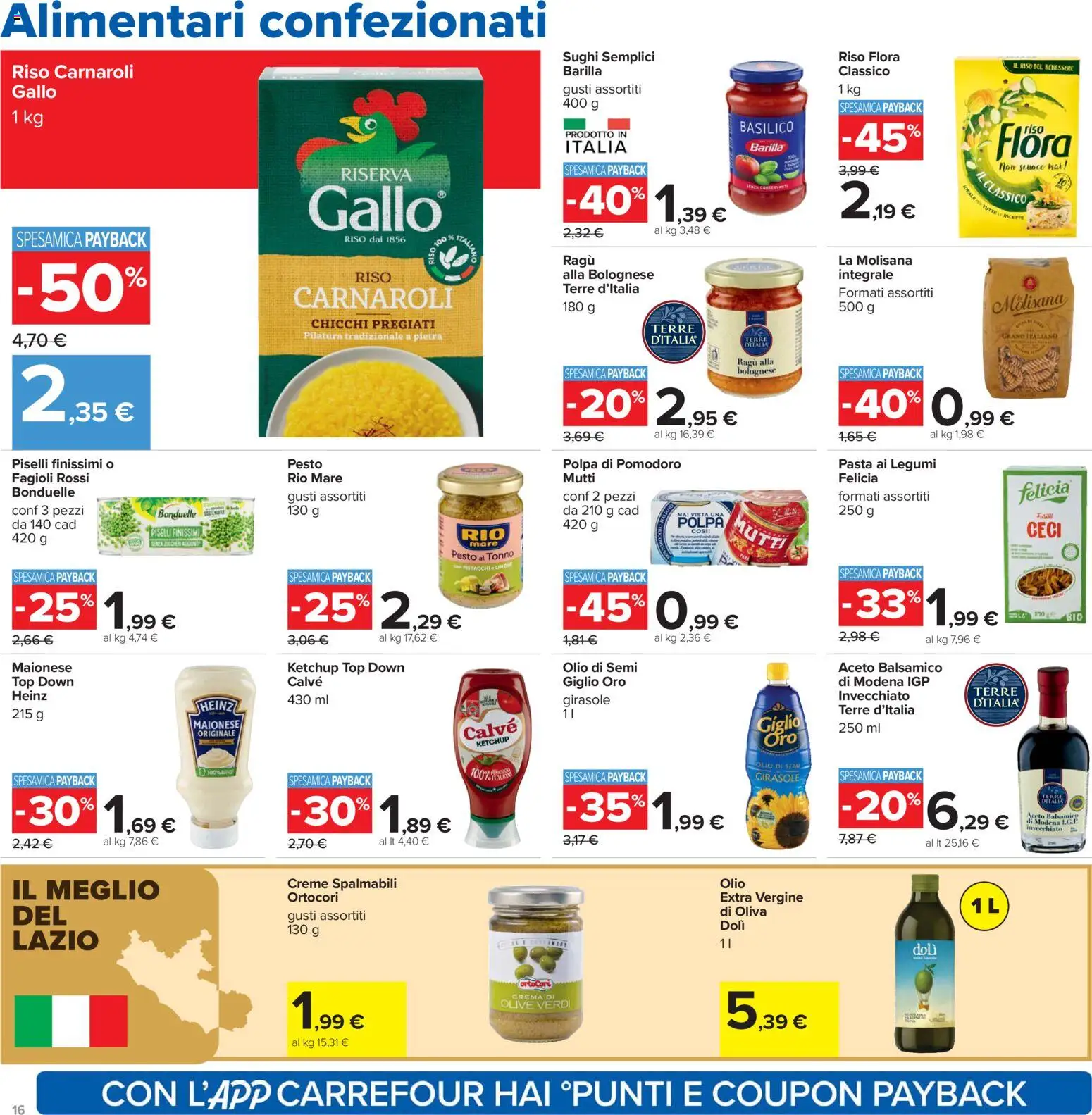 Volantino Carrefour del 07.04.2026 | Pagina: 16 | Prodotti: Riso Carnaroli, Riso, Olive, Top
