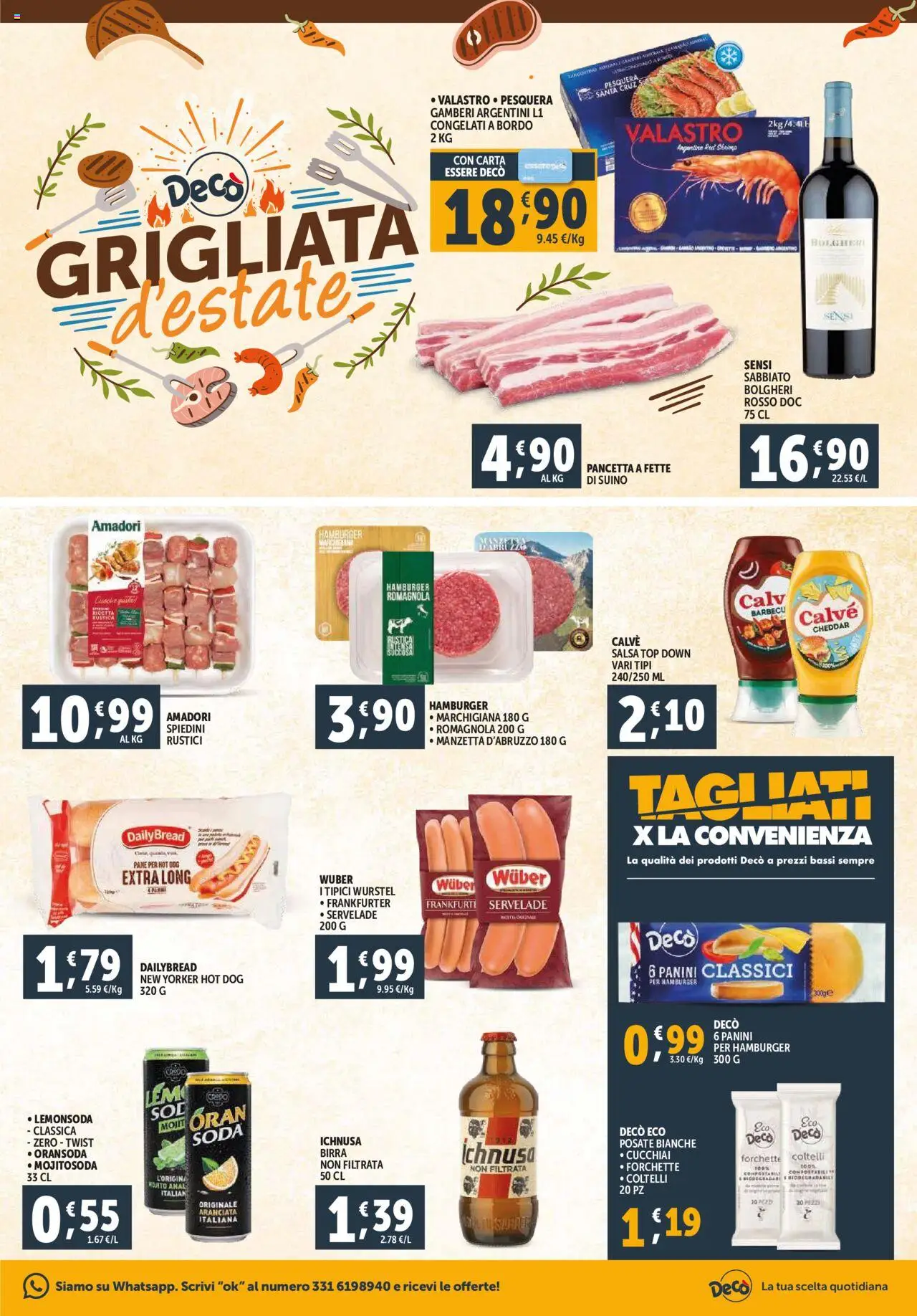 Volantino Decò del 08.08.2025 | Pagina: 5 | Prodotti: Posate, Birra, Wurstel, Spiedini