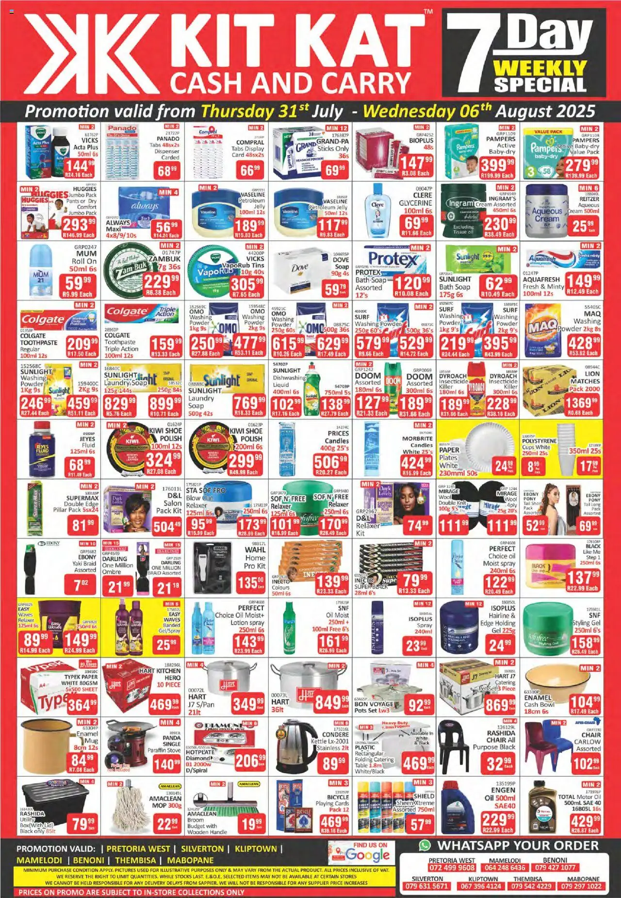 KIT KAT Cash & Carry Specials │ valid from 31.07.2025 | Page: 2 | Products: Powder, Cream, Toothpaste, Lotion