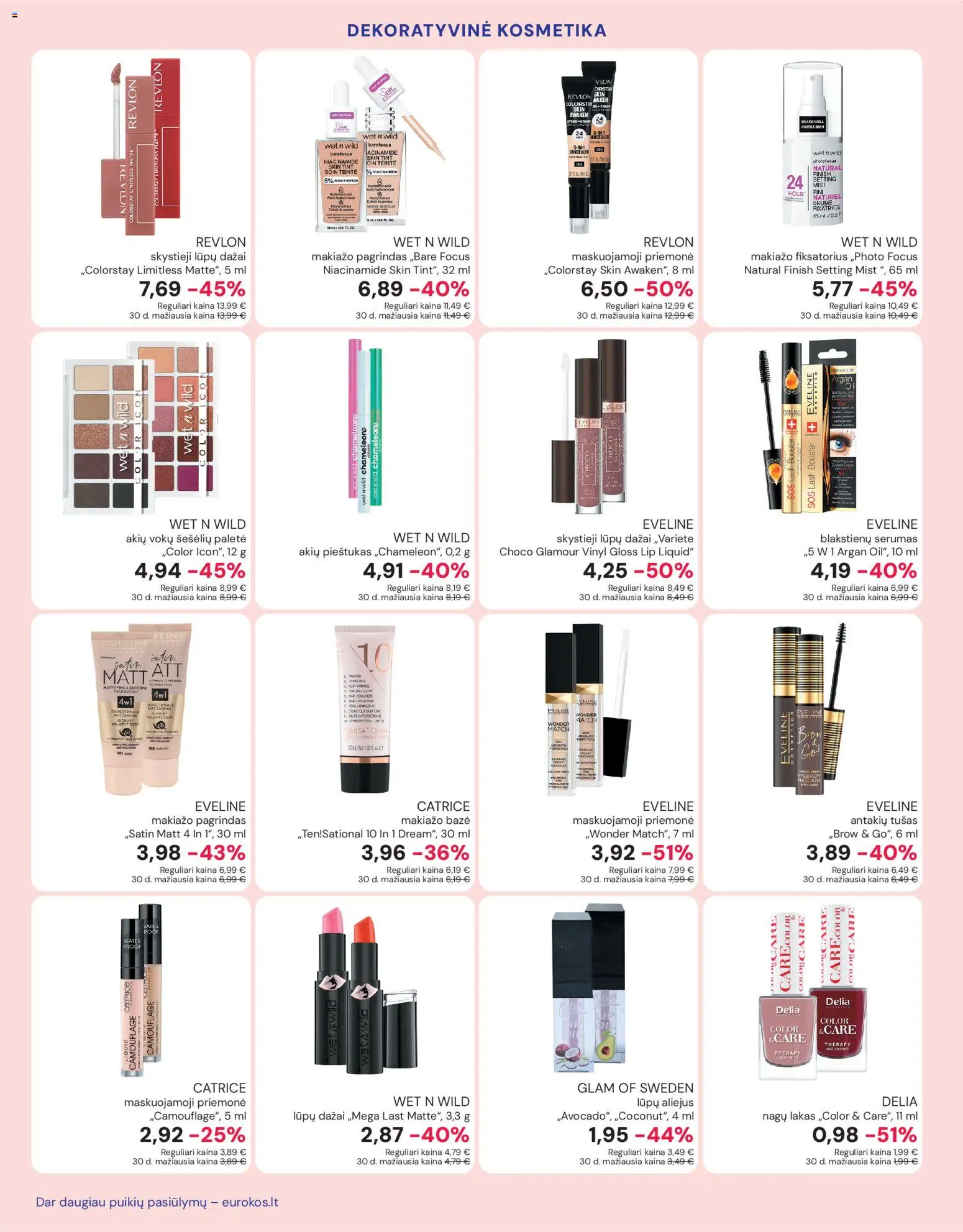 Eurokos akcijos nuo 26.02.2026 | Puslapis: 4 | Prekių: Tušas, Akių pieštukas, Nagų lakas, Aliejus