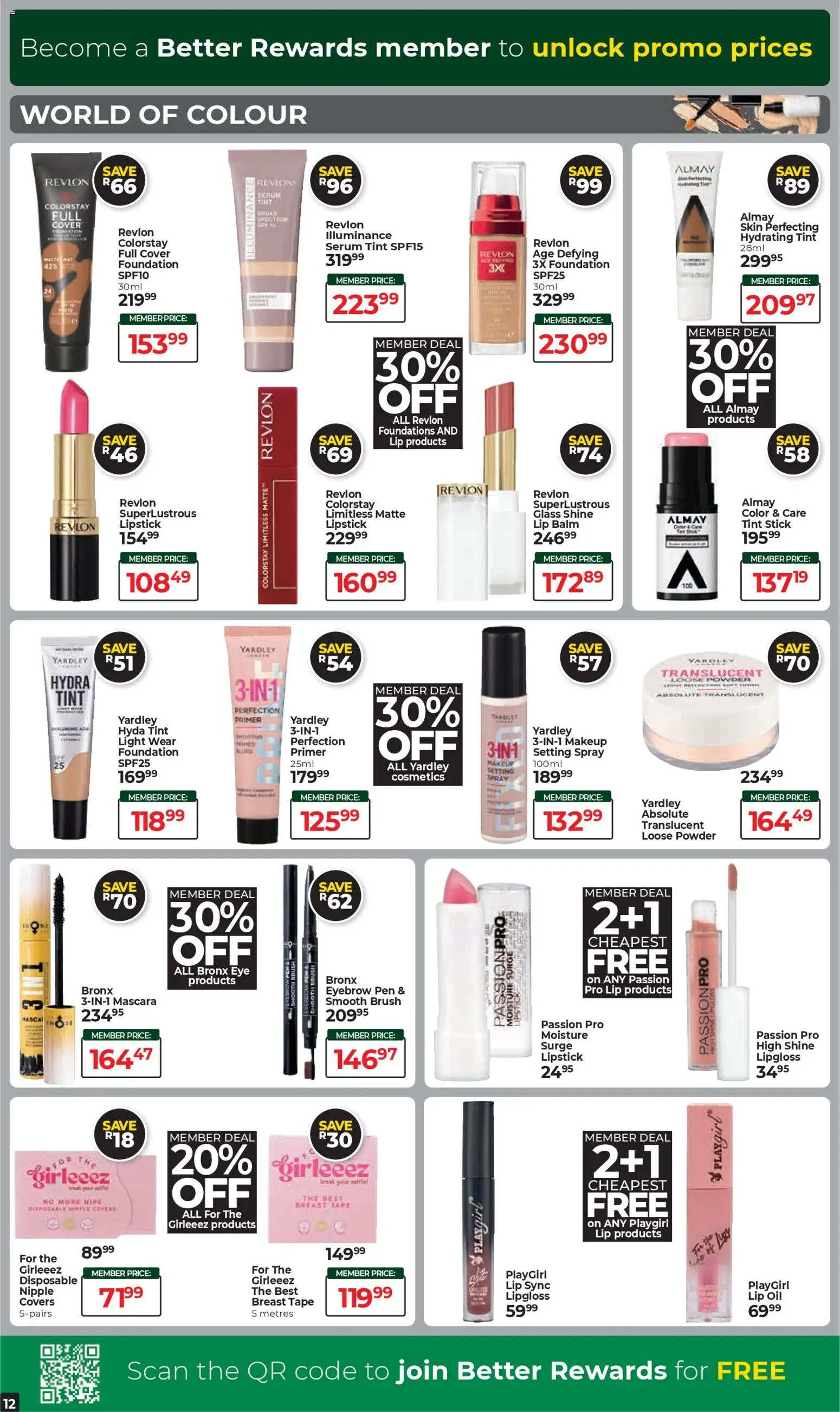 New Dis-Chem catalogue – valid from 18.11.2025 | Page: 12 | Products: Foundation, Mascara, Lipstick, Tape