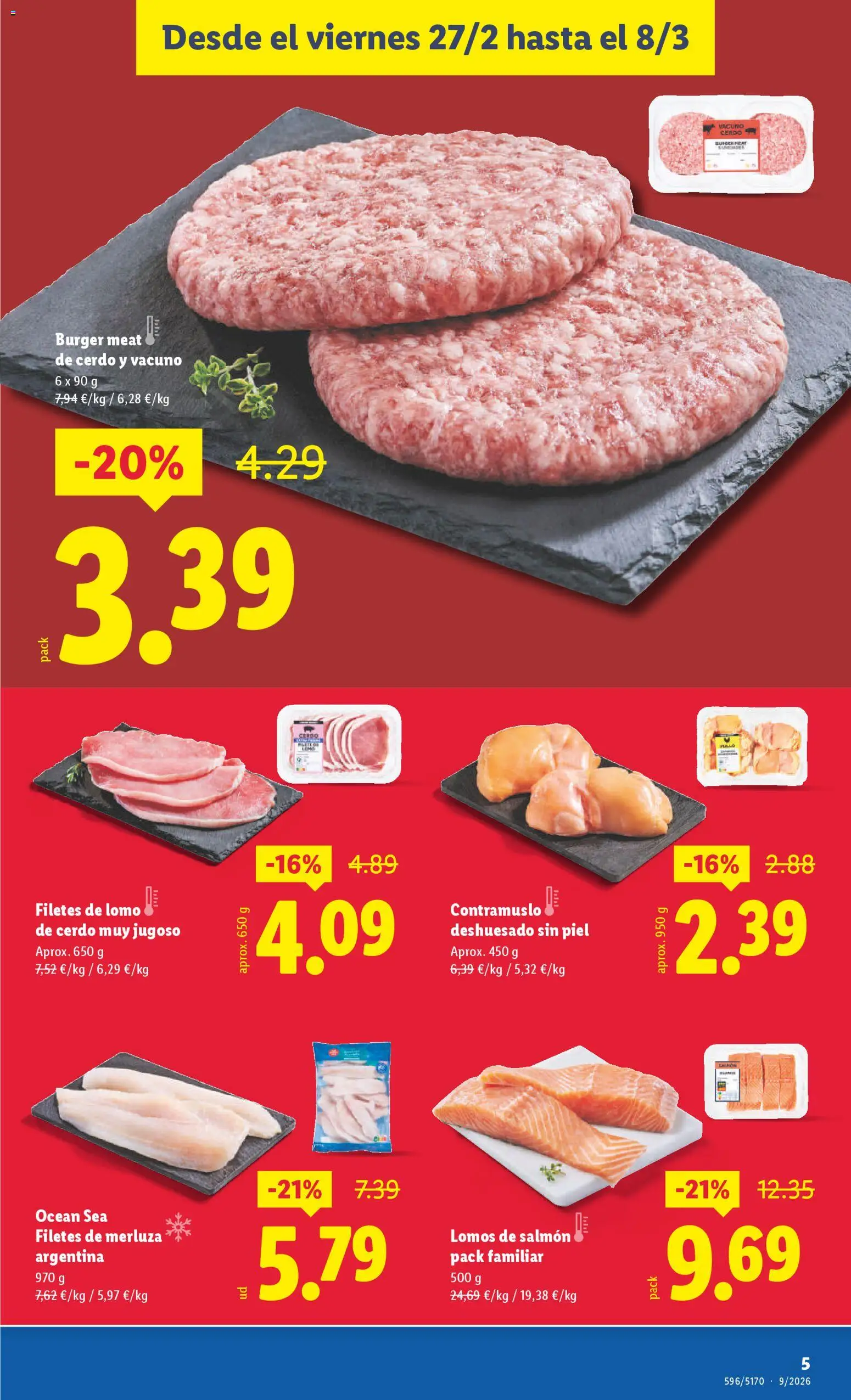 Lidl - Pinto │ válido desde el 27.02.2026 | Página: 5 | Productos: Cerdo, Filetes de merluza