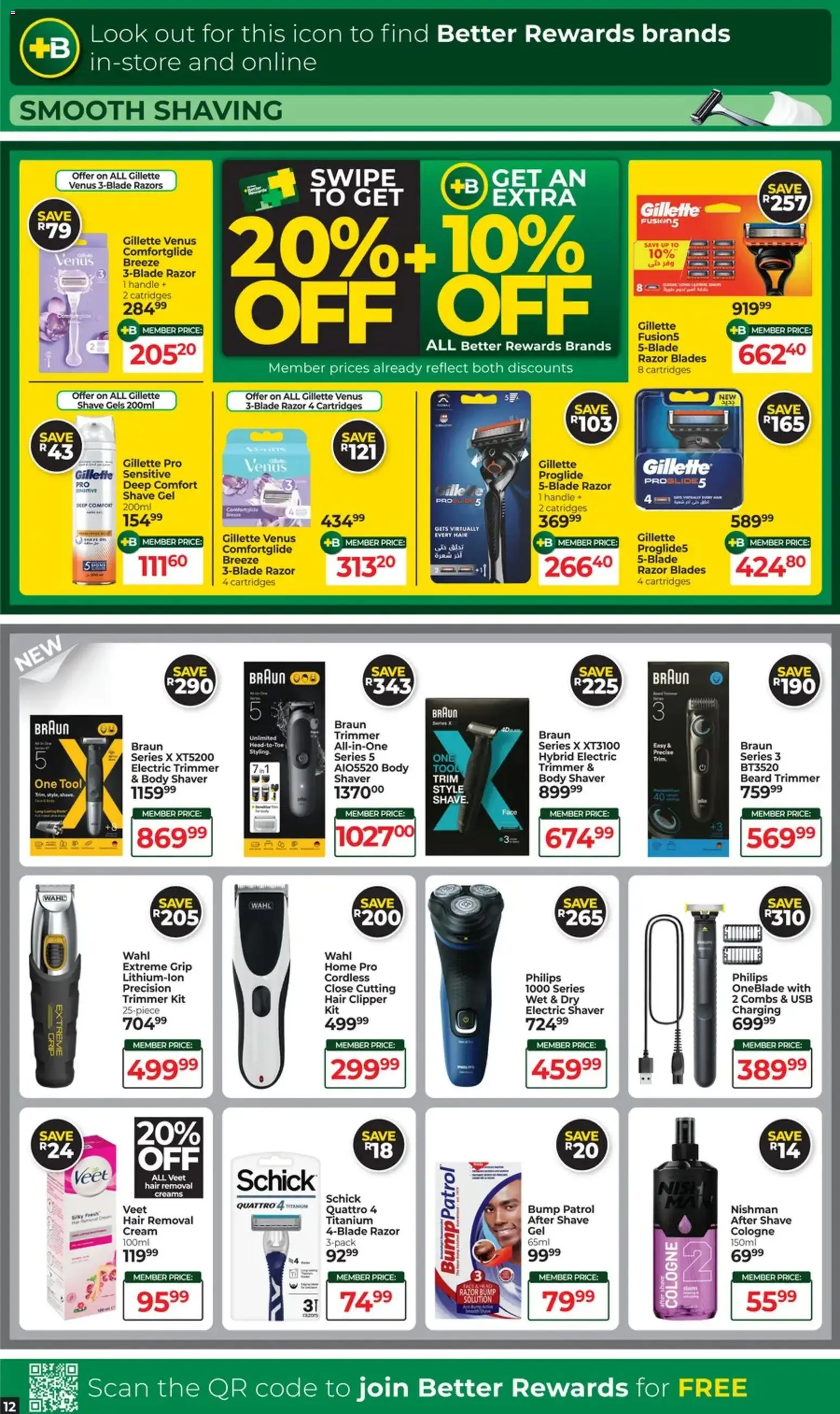 New Dis-Chem catalogue – valid from 13.01.2026 | Page: 12 | Products: USB, Hair clipper, Cream, Razors