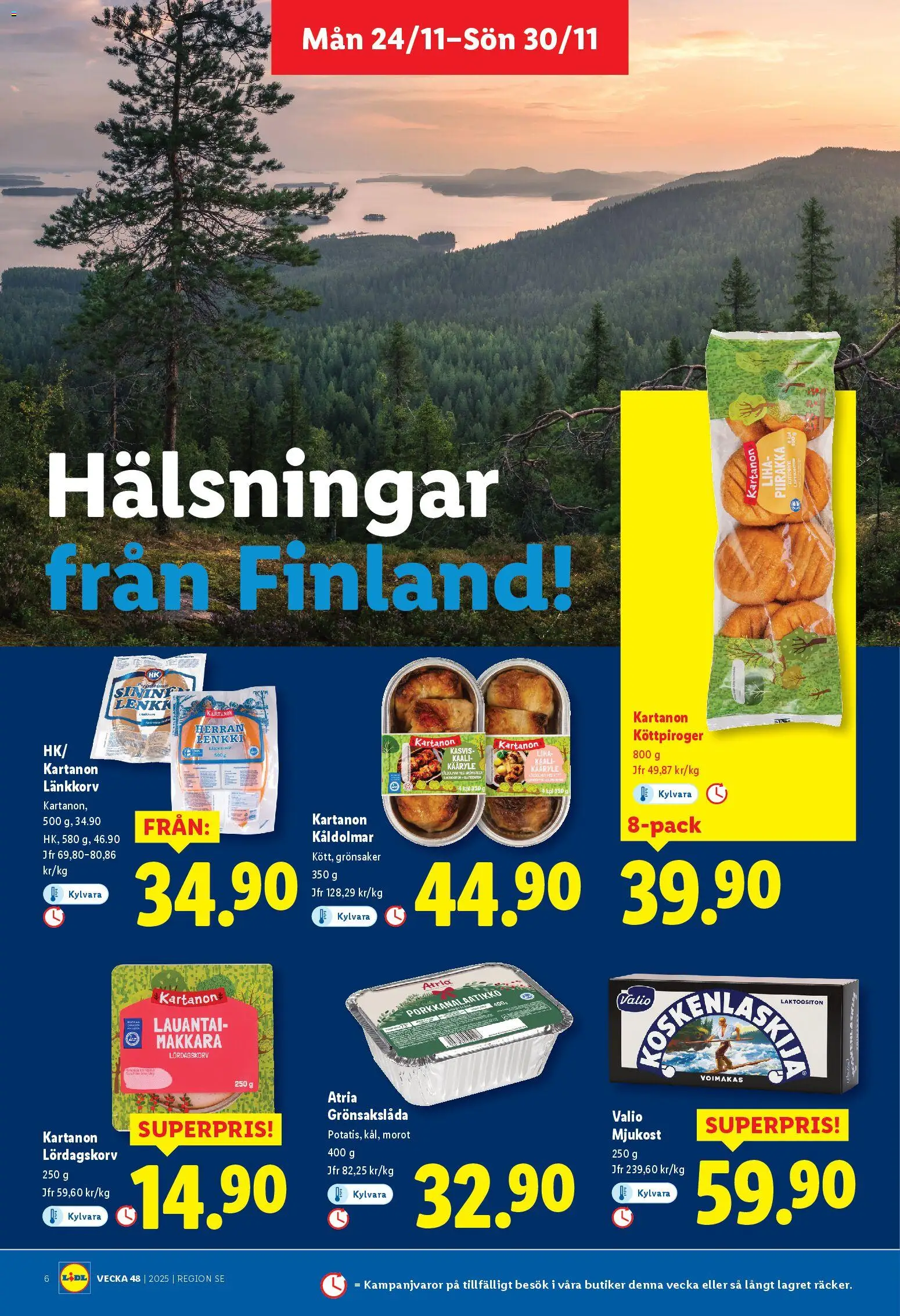 Lidl reklamblad aktuell från 24.11.2025 | Sida: 6 | Produkter: Mjukost, Morot
