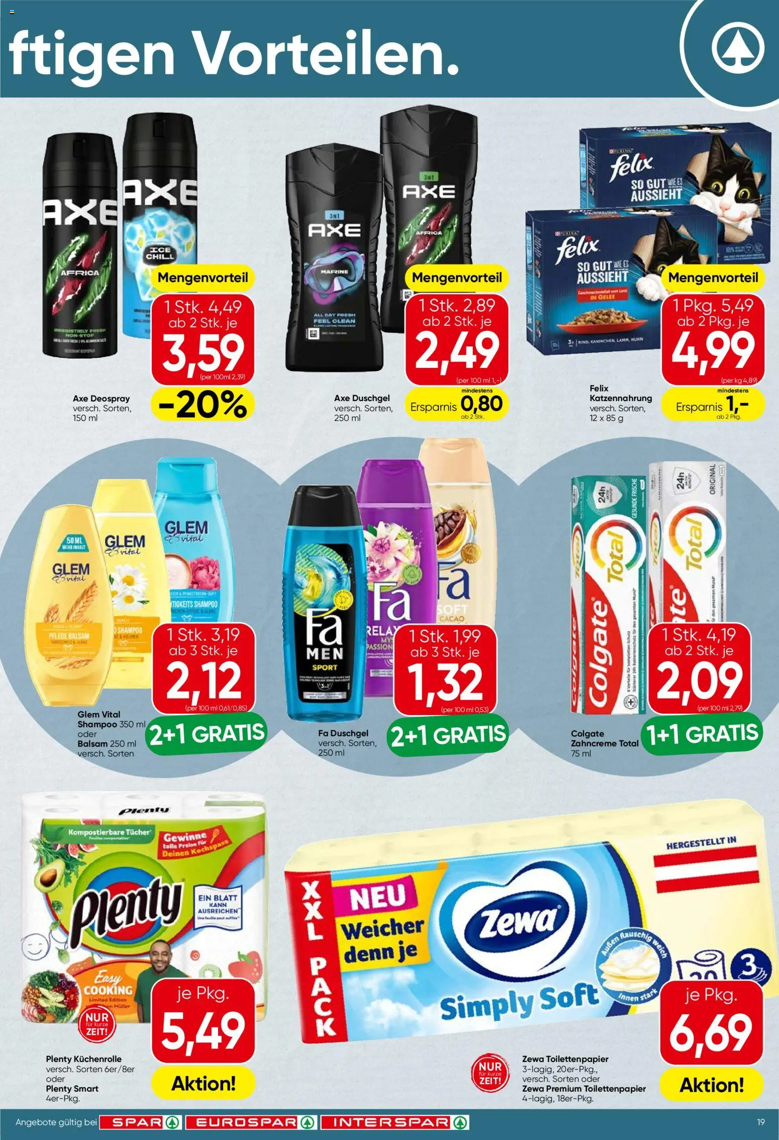 Spar Flugblatt - Burgenland gültig ab 26.03.2026 | Seite: 19 | Produkte: Shampoo, Duschgel
