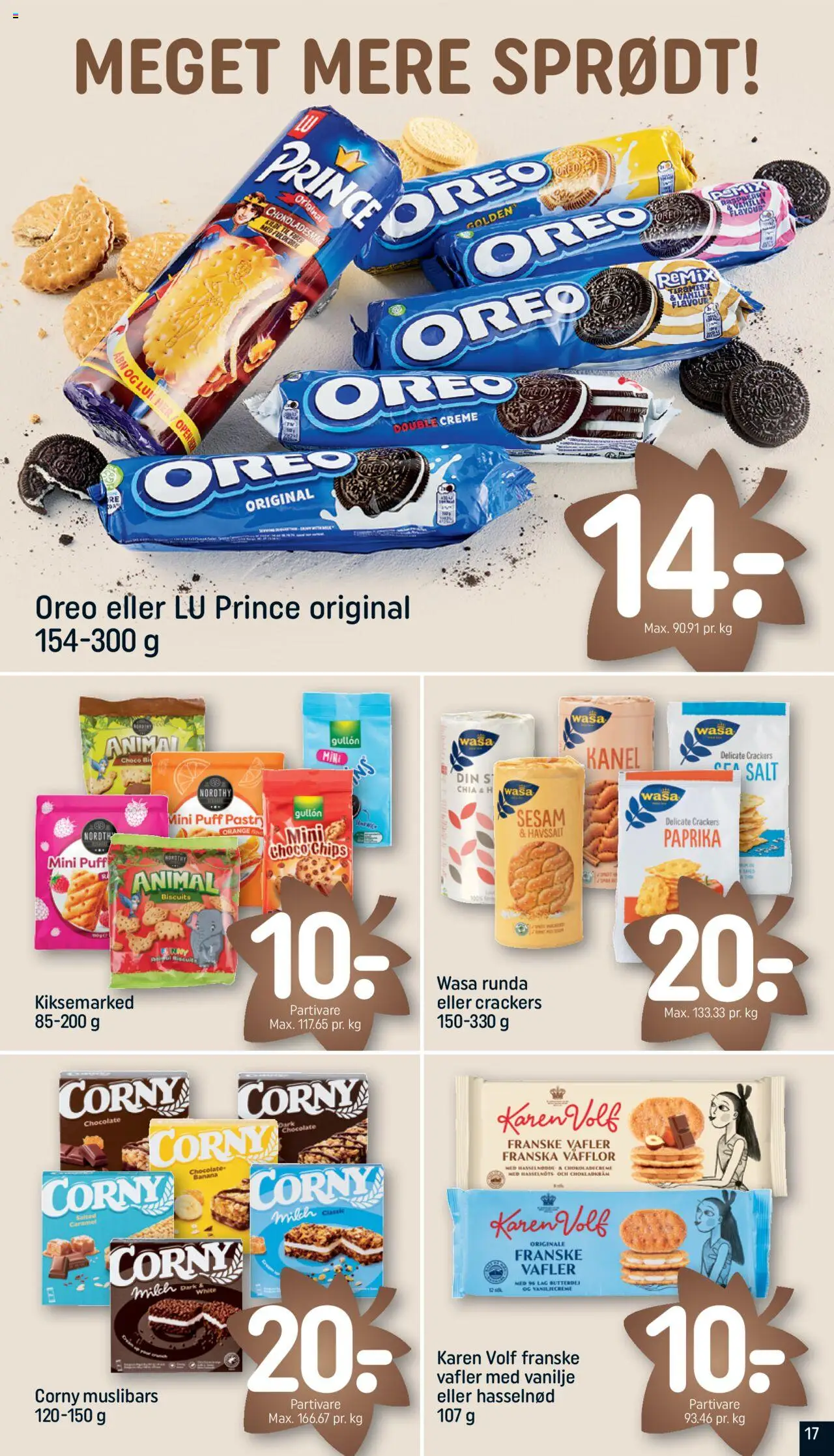 Rema 1000 tilbudsavis – gyldig fra 12.10.2025 | Side: 17 | Produkter: Kanel, Chips, Vafler, Oreo