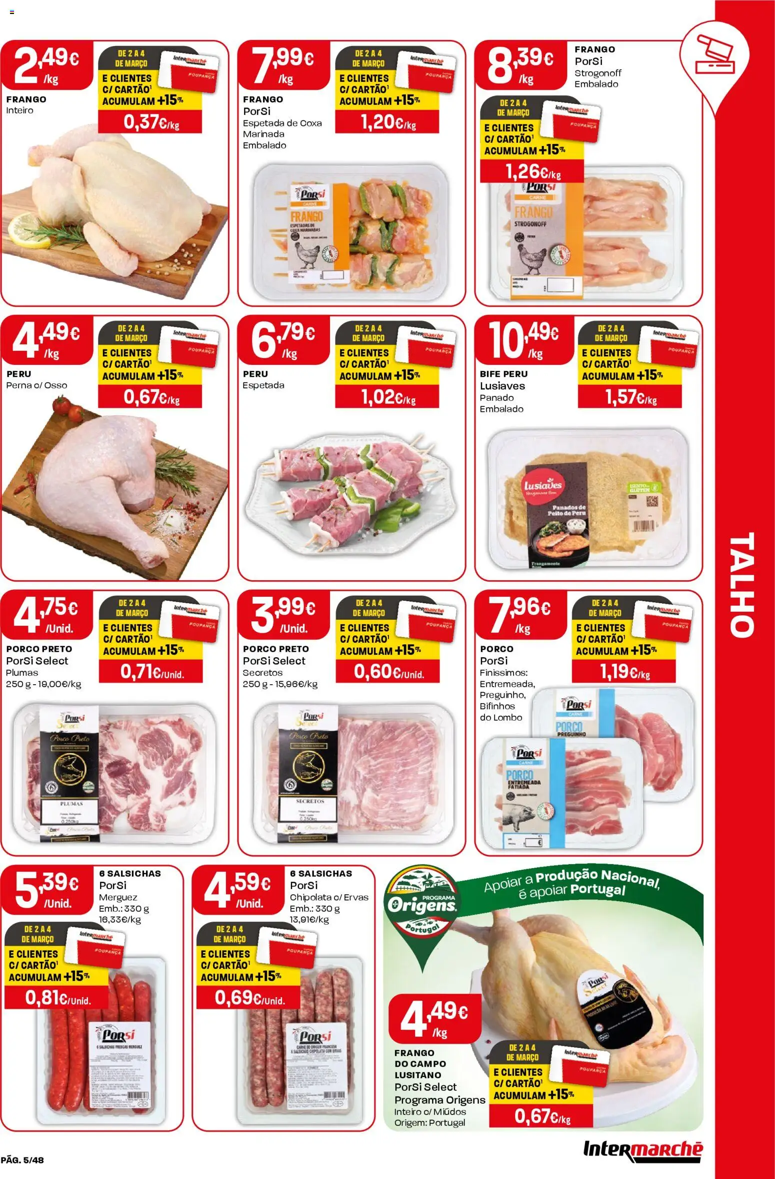 Intermarché folheto │ válido de 26.02.2026 | Página: 5 | Produtos: Peito de peru, Frango, Peru, Carne