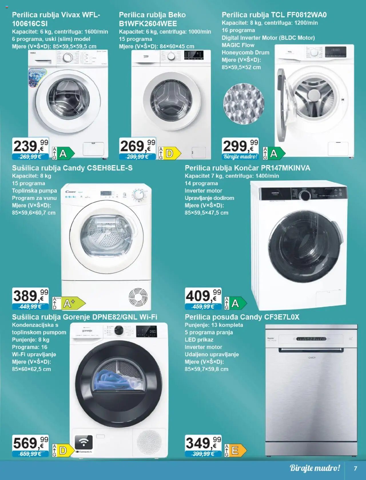 KTC katalog | vrijedi od 22.10.2025 | Stranica: 7 | Proizvodi: Perilica posuđa, Perilica rublja, Sušilica