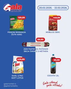 Gala MARKET vikend akcija - pregled Gala MARKET kataloga - važi od 20.02.2026