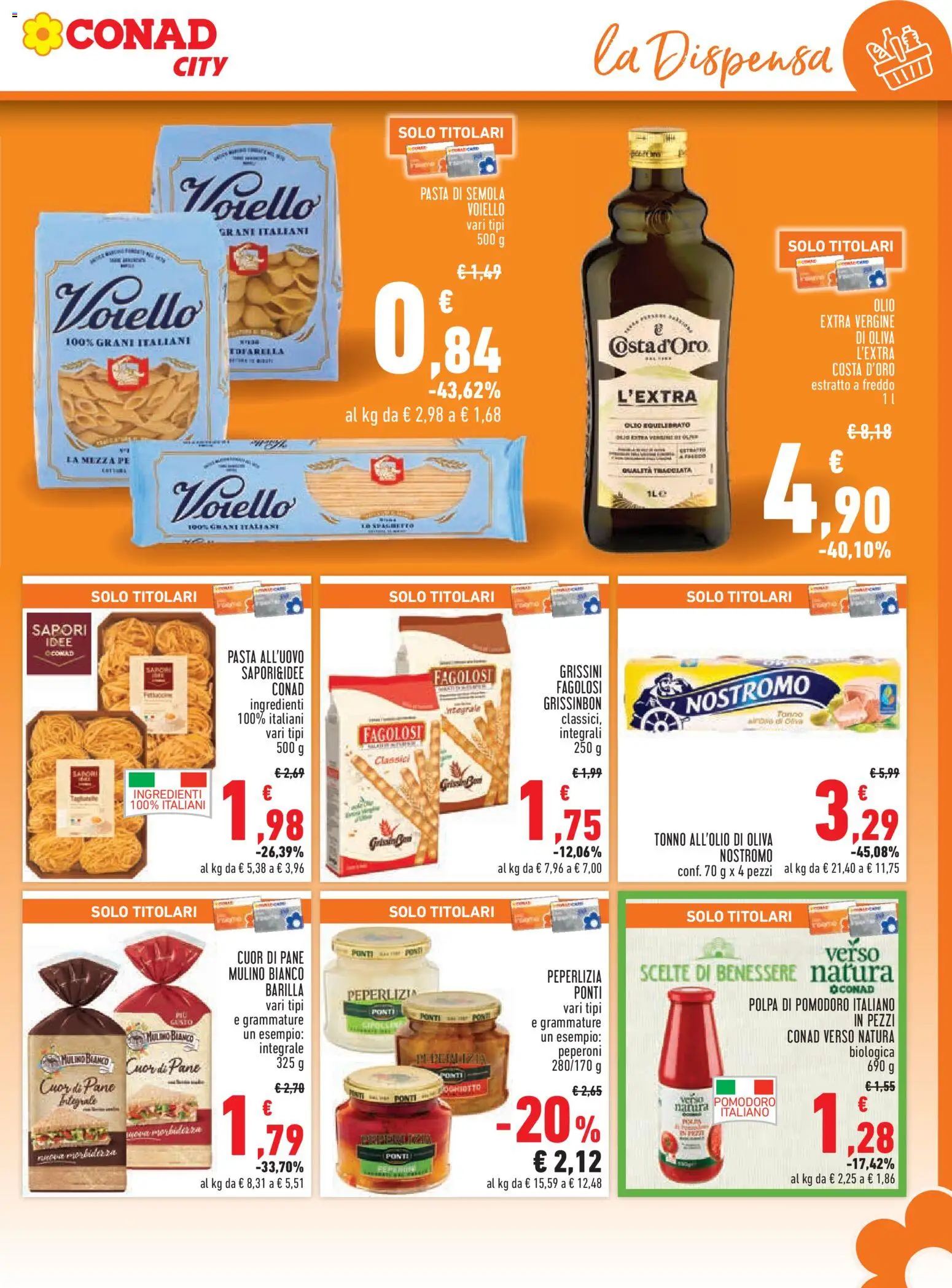 Volantino Conad del 04.12.2025 | Pagina: 7 | Prodotti: Pane, Peperoni, Tonno, Olio extra vergine